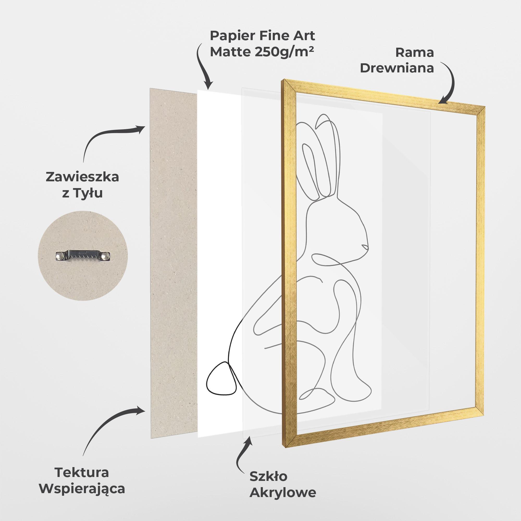 Plakat w Ramie Cute Rabbit mockup 1