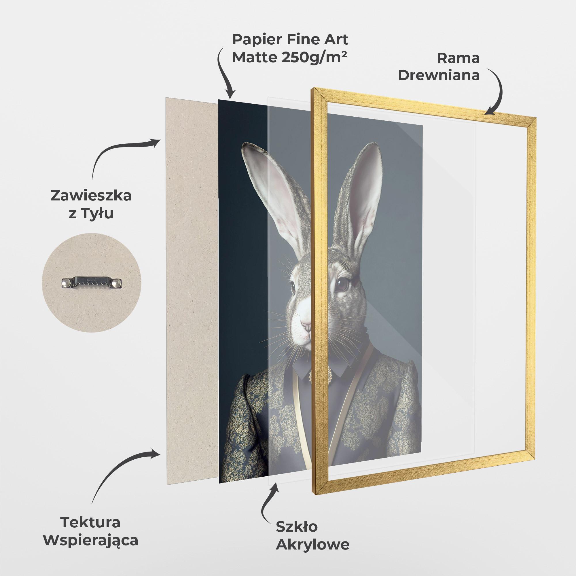 Plakat w Ramie Elegant Rabbit mockup 1