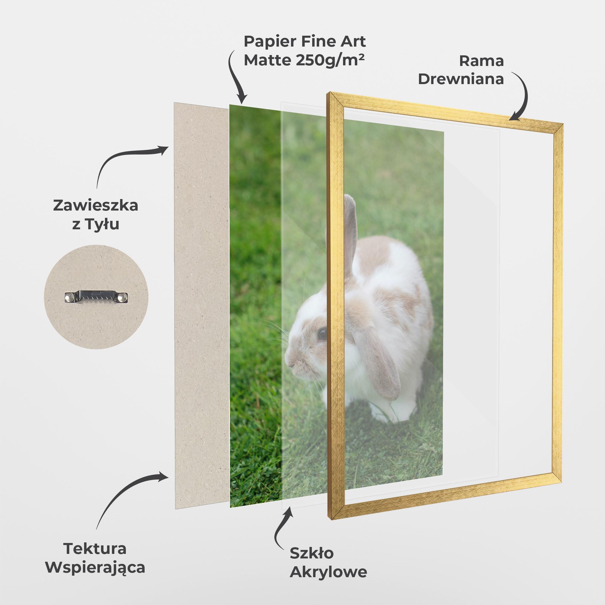 Plakat w Ramie Light Orange Bunny mockup 1