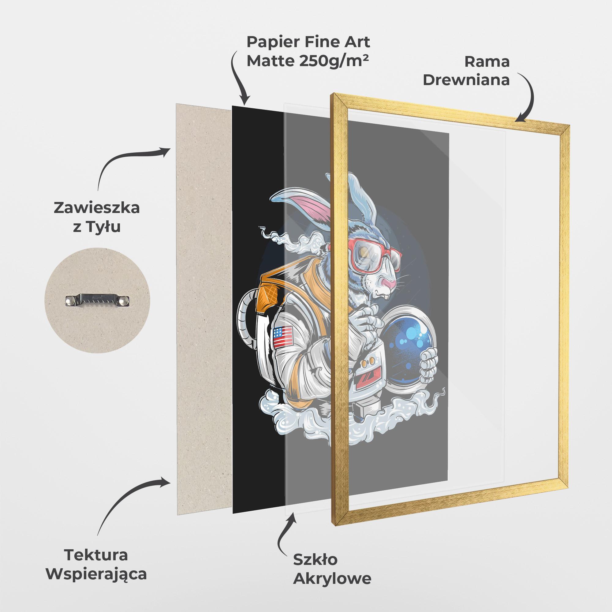 Plakat w Ramie Moon Bunny mockup 1