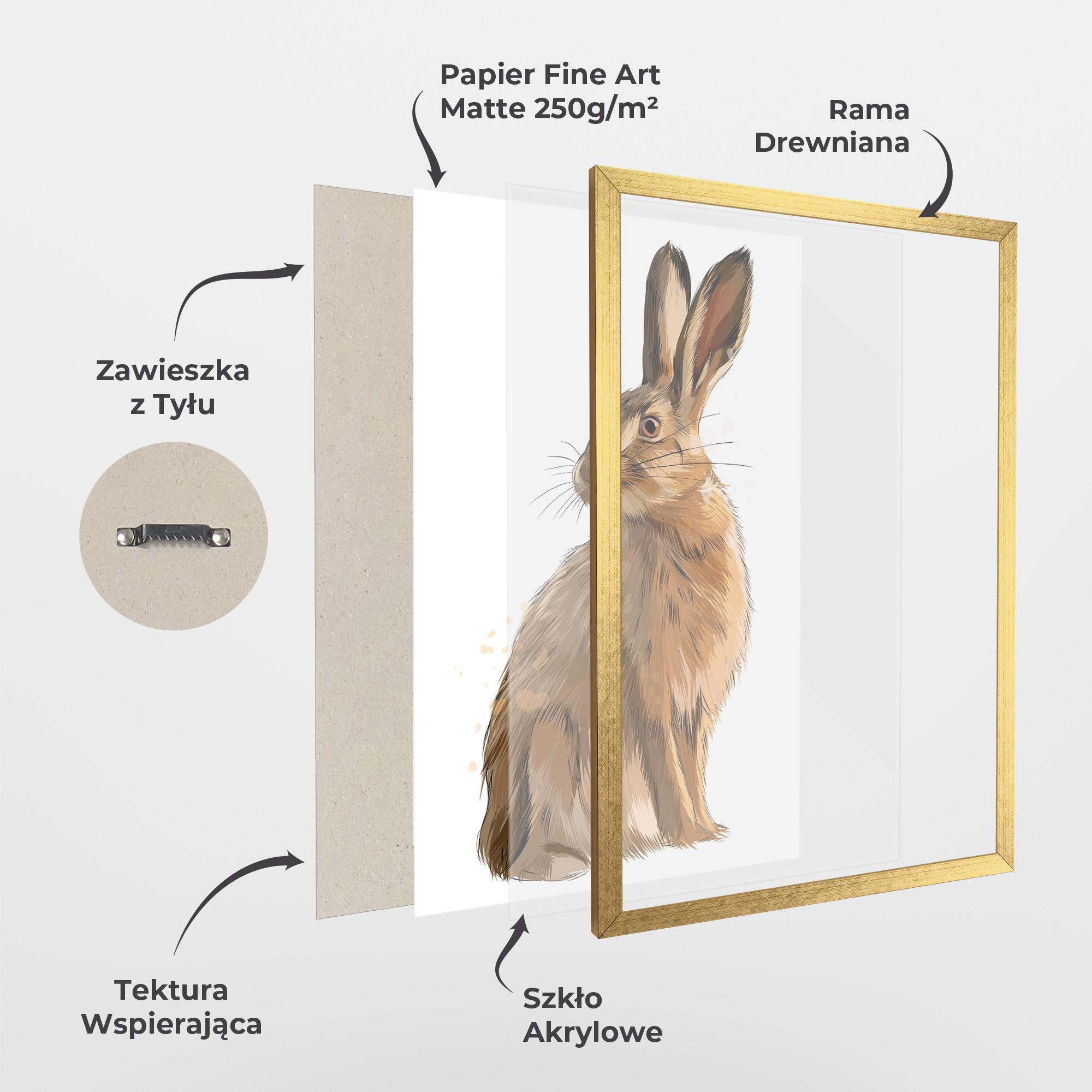 Plakat w Ramie Painted Bunny mockup 1