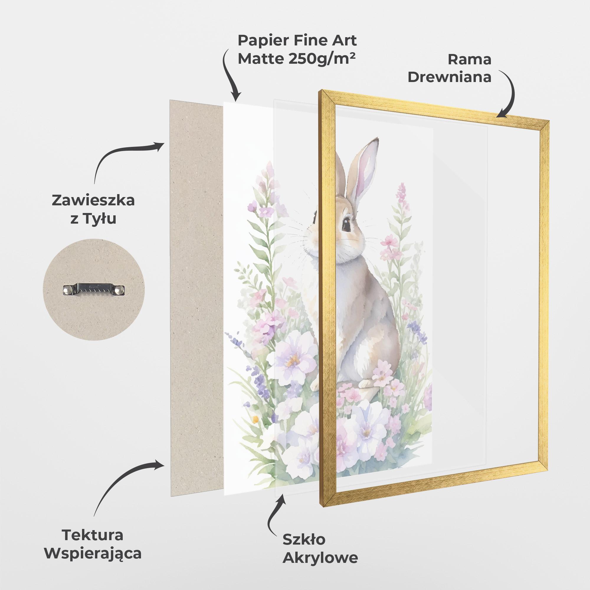 Plakat w Ramie Pretty Cute Bunny mockup 1