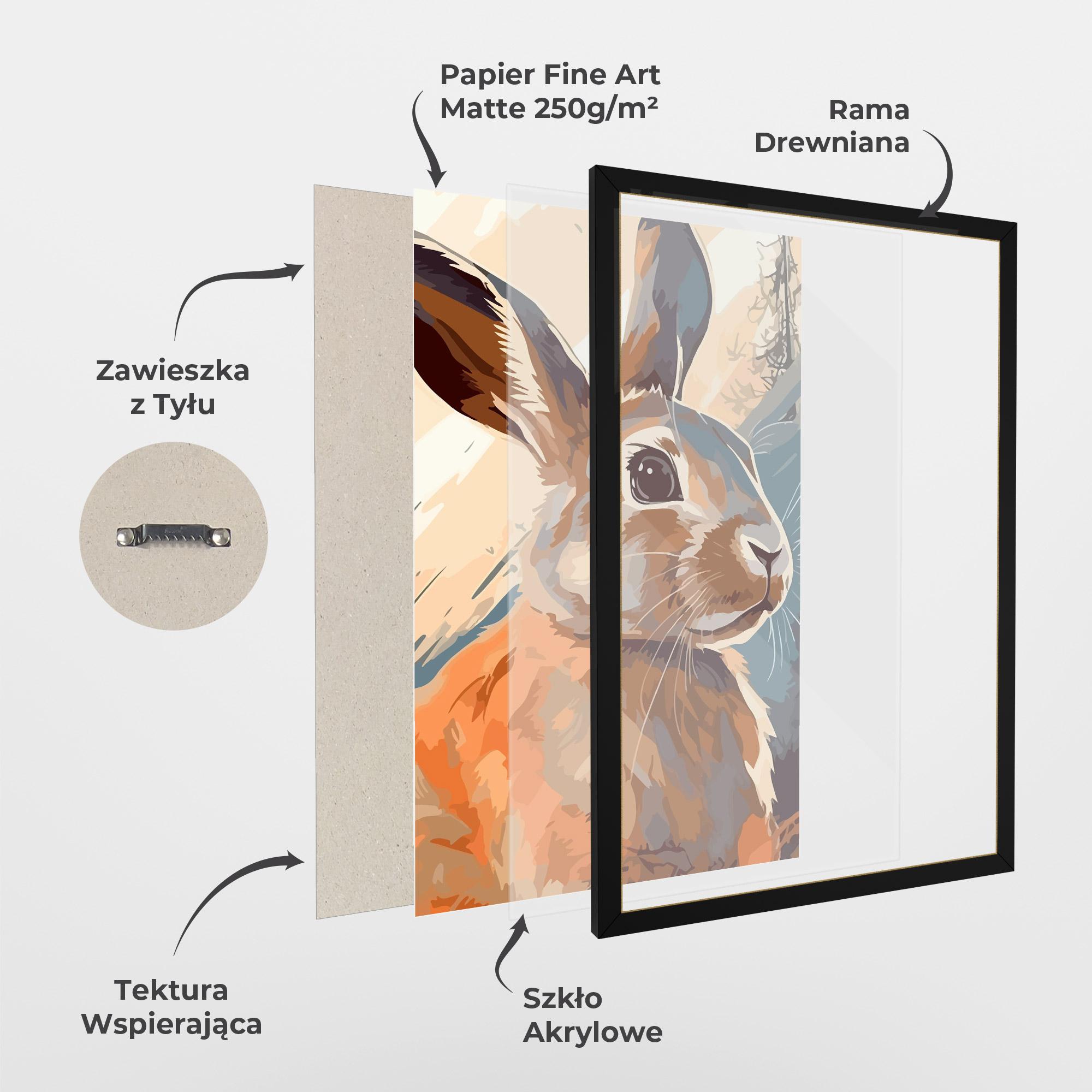 Plakat w Ramie Anime Rabbit mockup 1