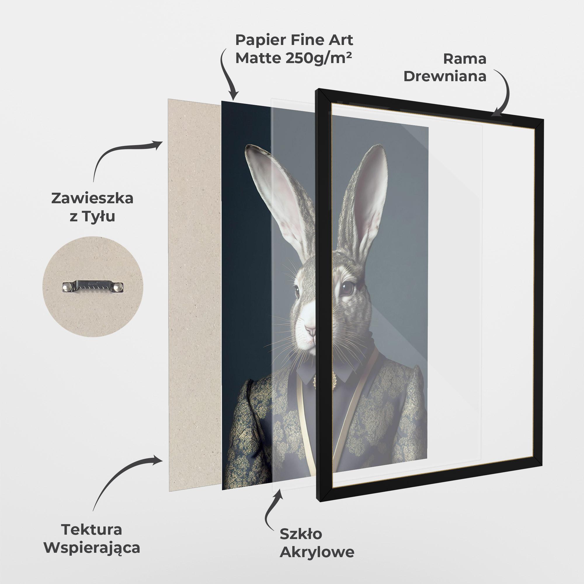 Plakat w Ramie Elegant Rabbit mockup 1