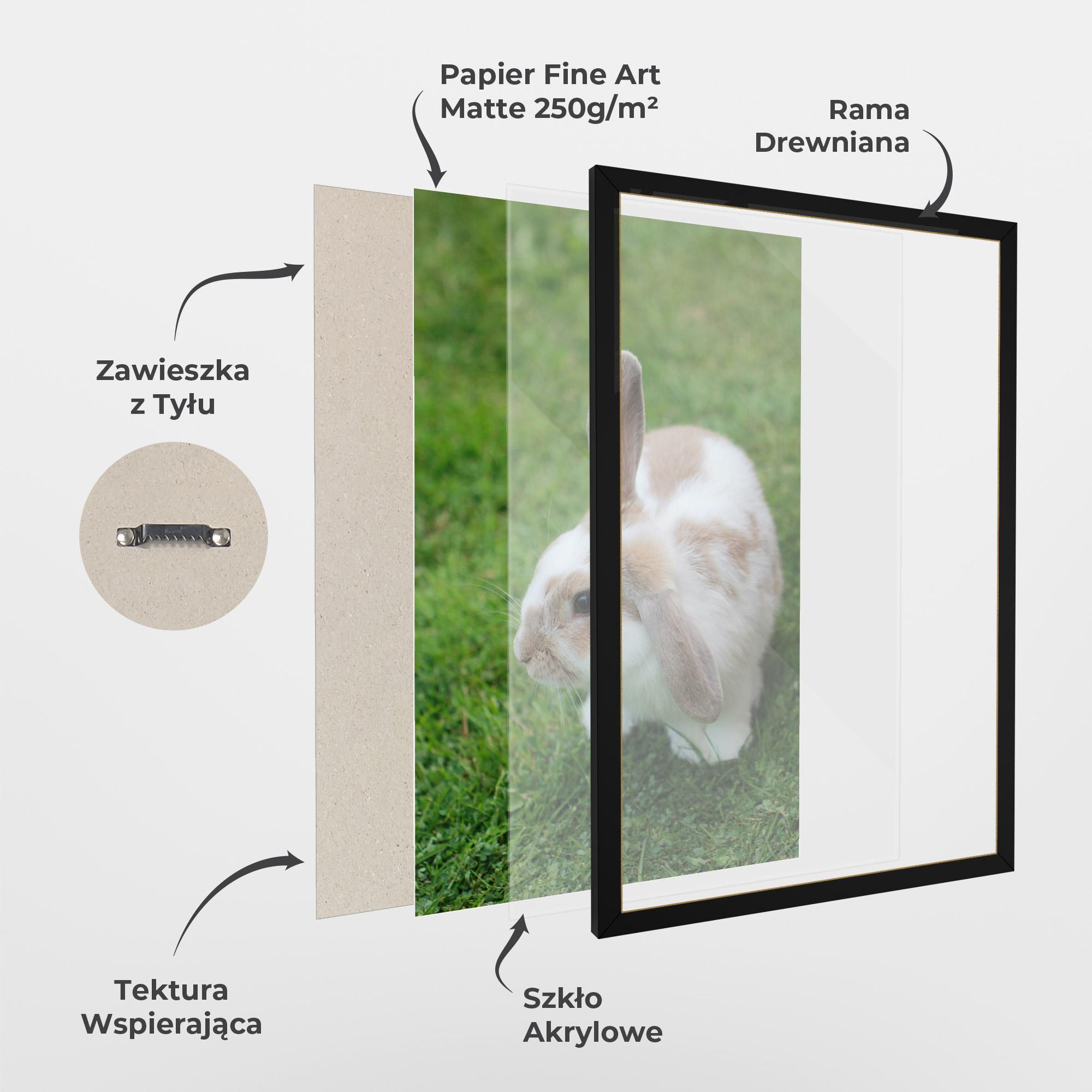 Plakat w Ramie Light Orange Bunny mockup 1