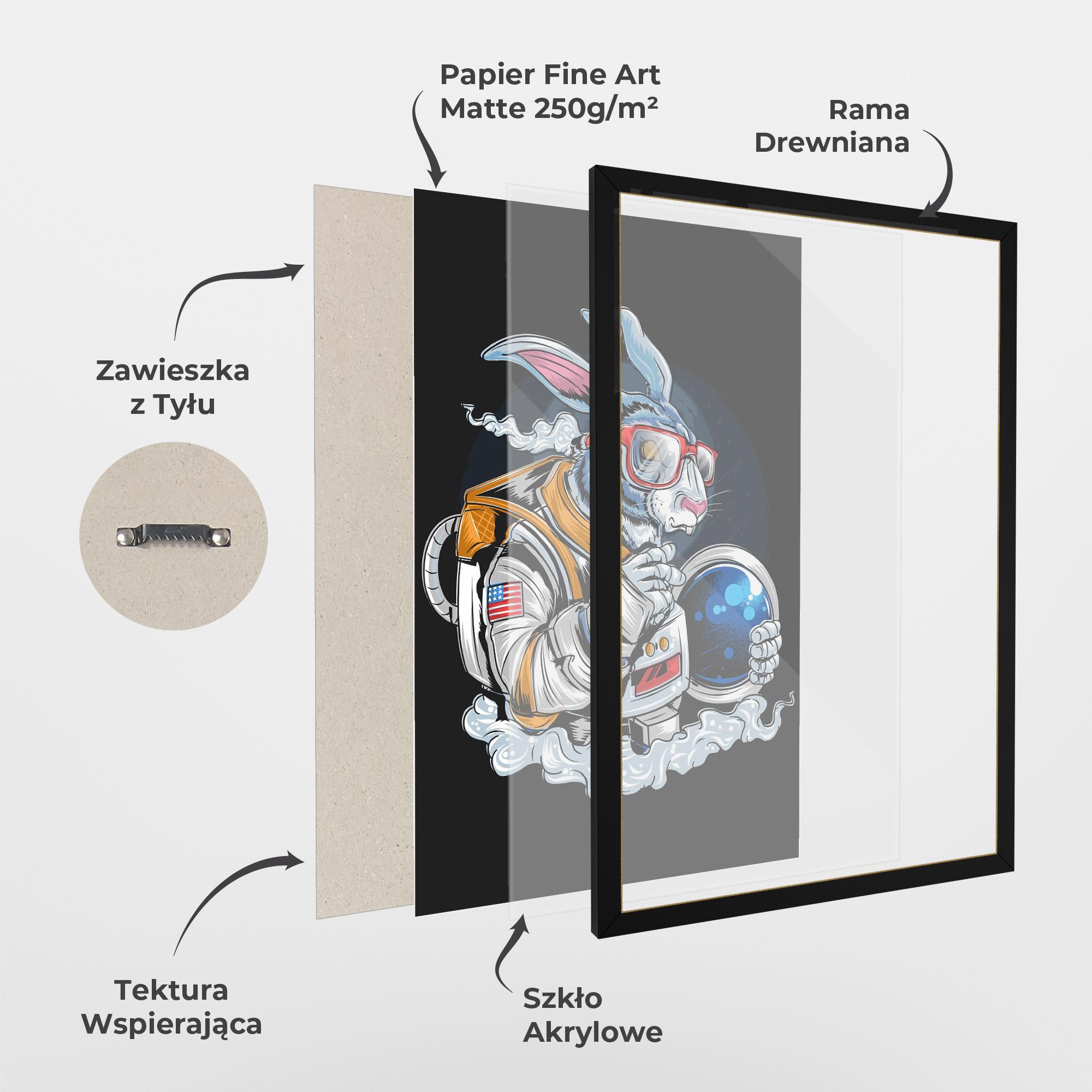 Plakat w Ramie Moon Bunny mockup 1