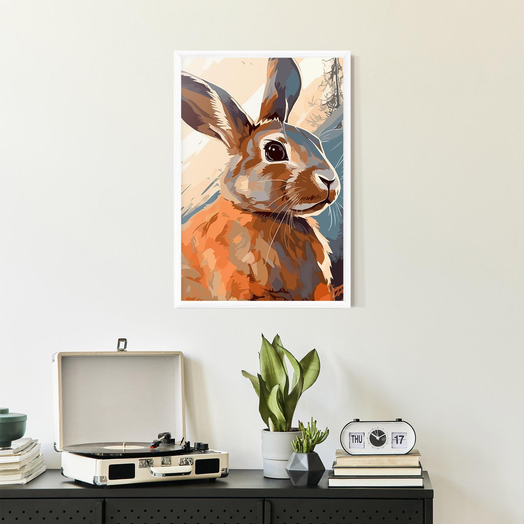 Plakat w Ramie Anime Rabbit mockup 2