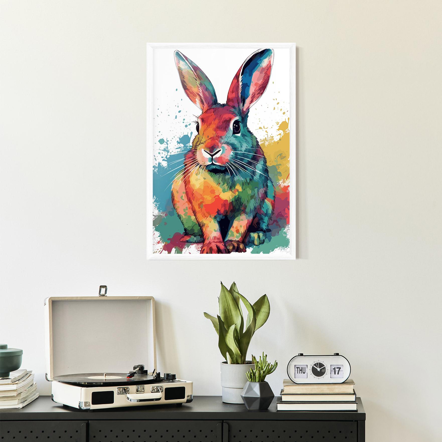 Plakat w Ramie Brush Rabbit mockup 2