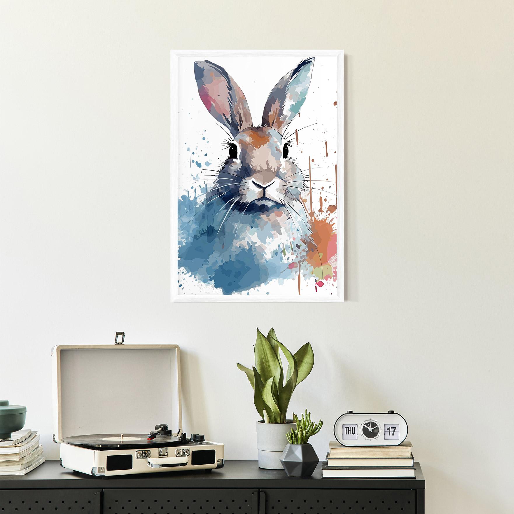 Plakat w Ramie Bunny Art Splash mockup 2