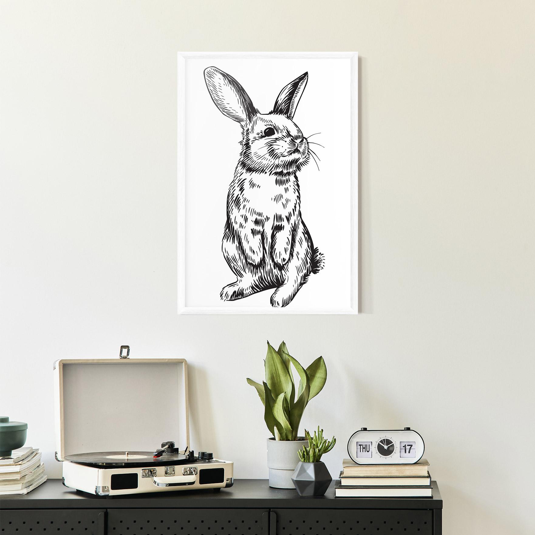 Plakat w Ramie Cute Bunny mockup 2