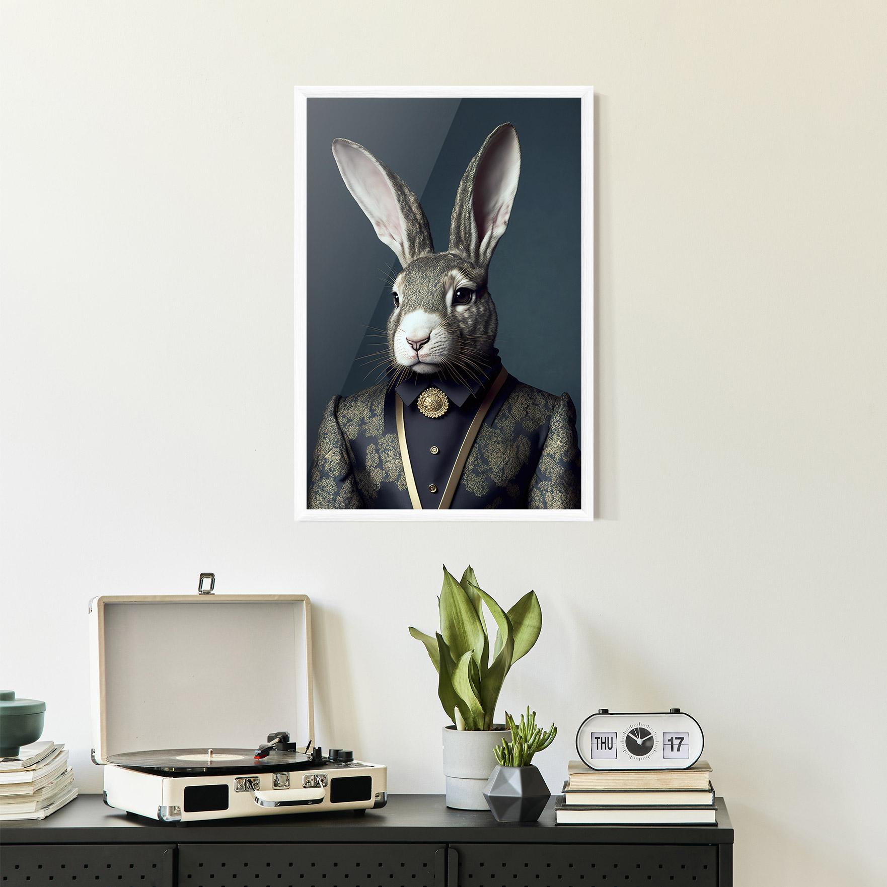 Plakat w Ramie Elegant Rabbit mockup 2