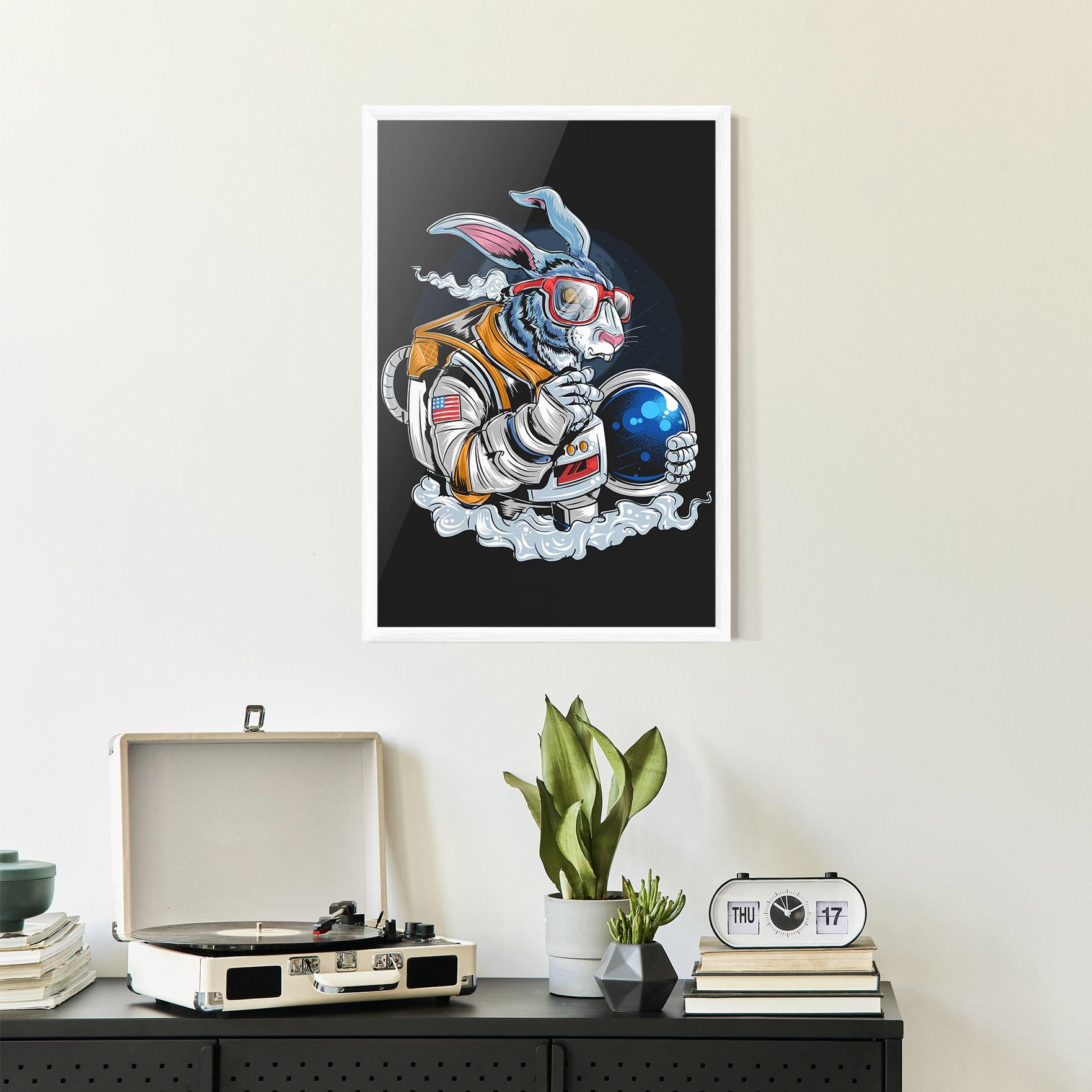 Plakat w Ramie Moon Bunny mockup 2