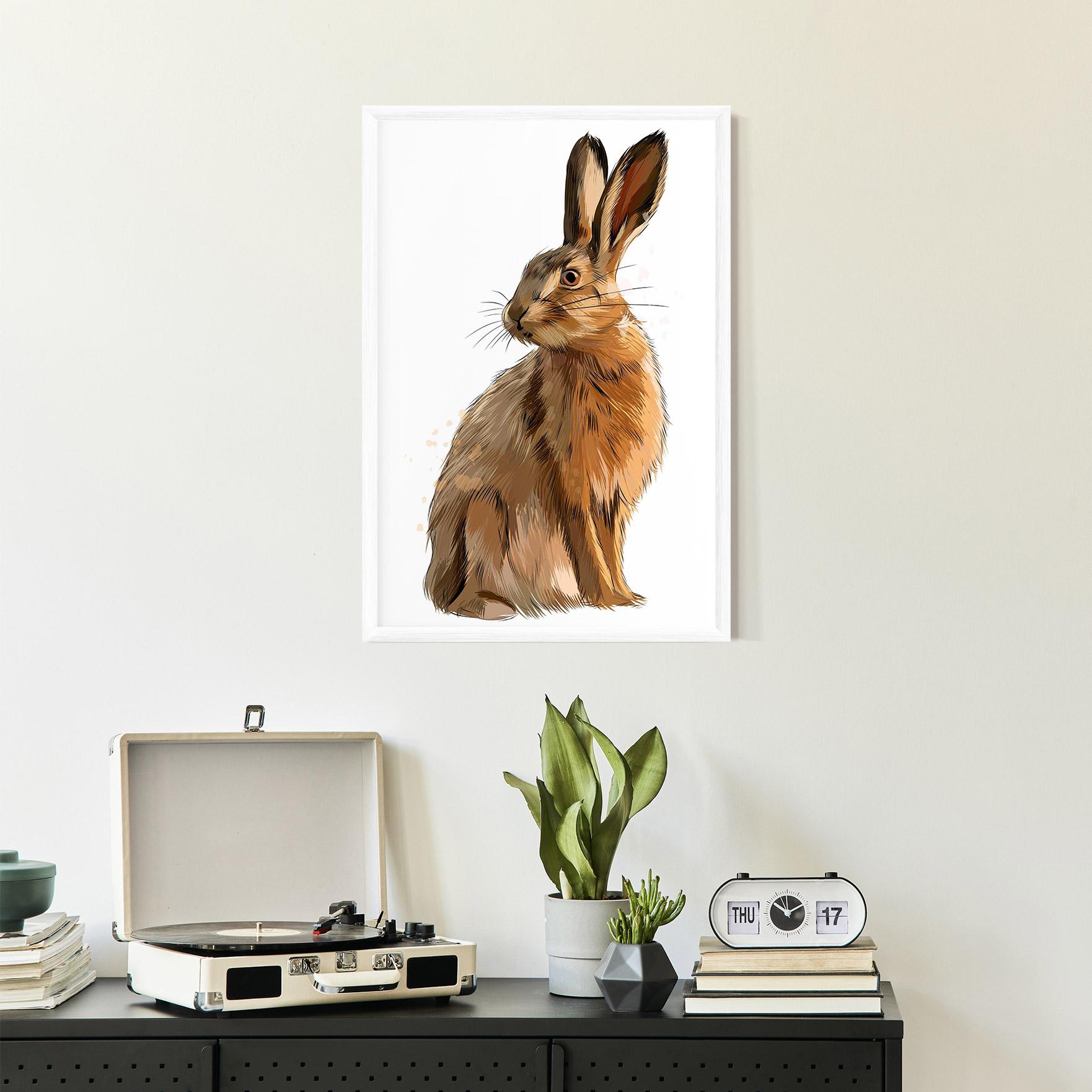 Plakat w Ramie Painted Bunny mockup 2
