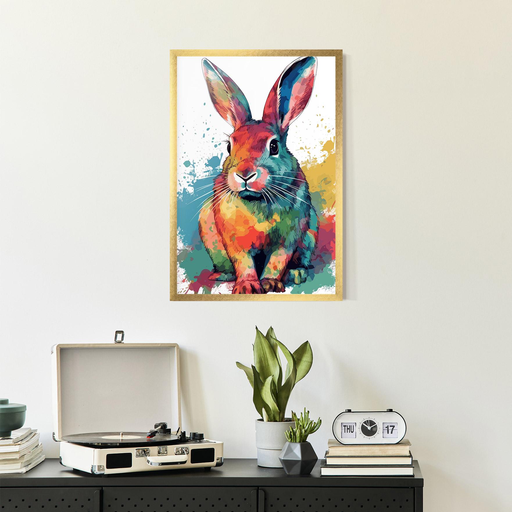 Plakat w Ramie Brush Rabbit mockup 2