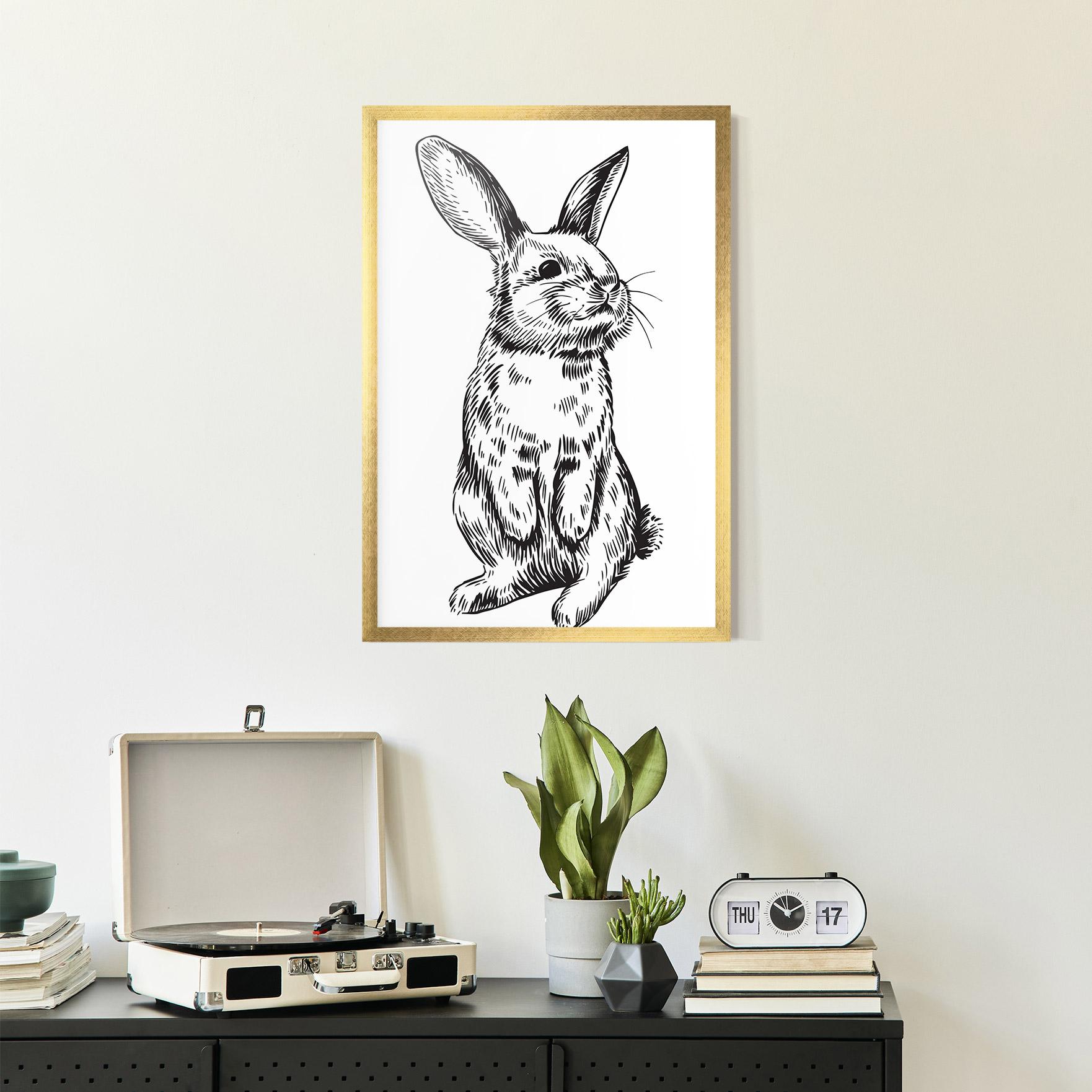 Plakat w Ramie Cute Bunny mockup 2