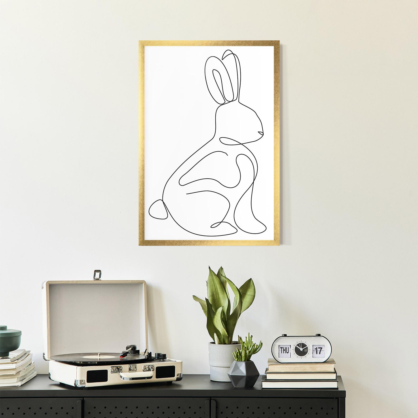 Plakat w Ramie Cute Rabbit mockup 2