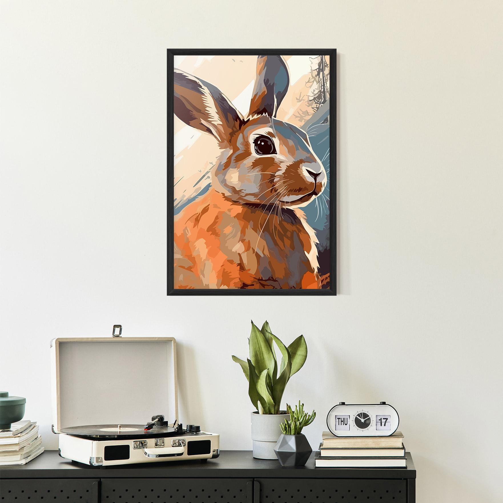 Plakat w Ramie Anime Rabbit mockup 2