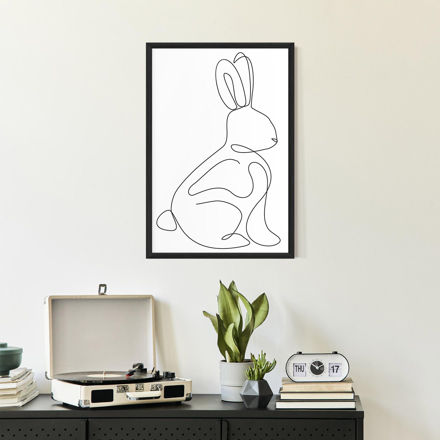 Plakat w Ramie Cute Rabbit mockup 2