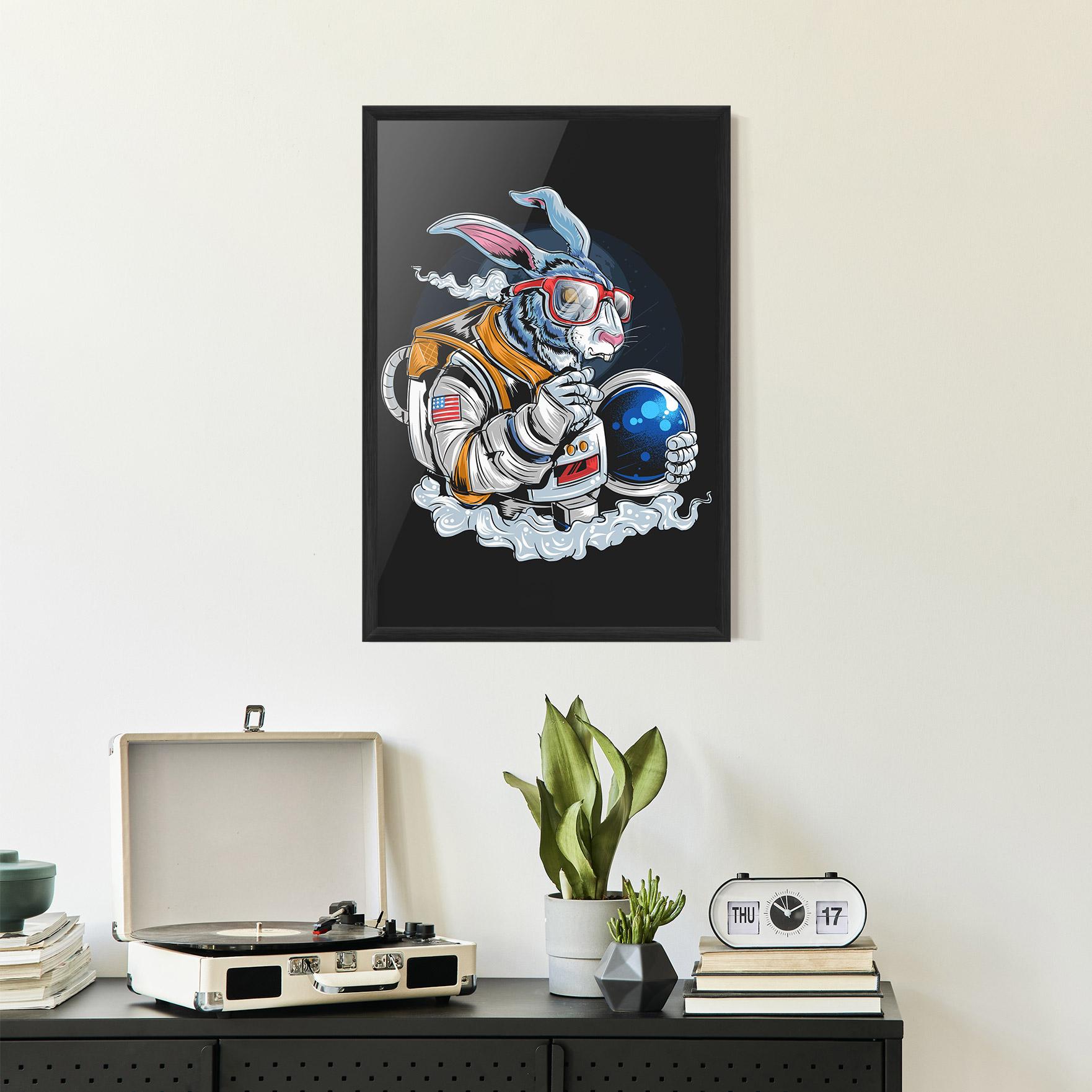 Plakat w Ramie Moon Bunny mockup 2