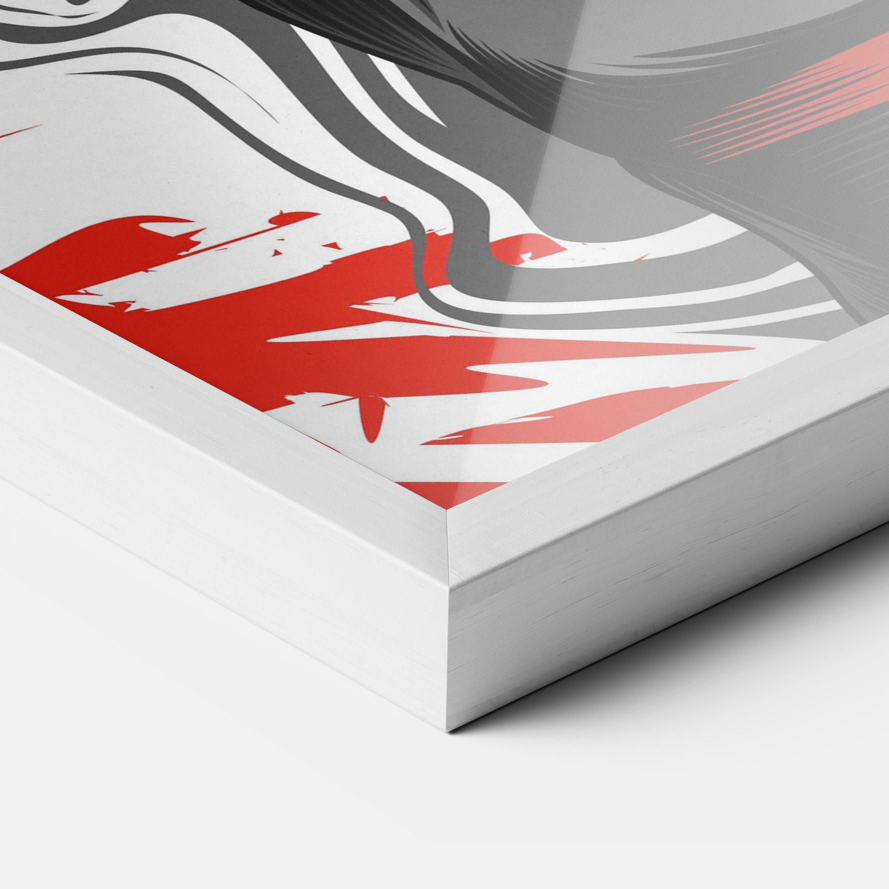 Plakat w Ramie Red Robot Bunny mockup 3