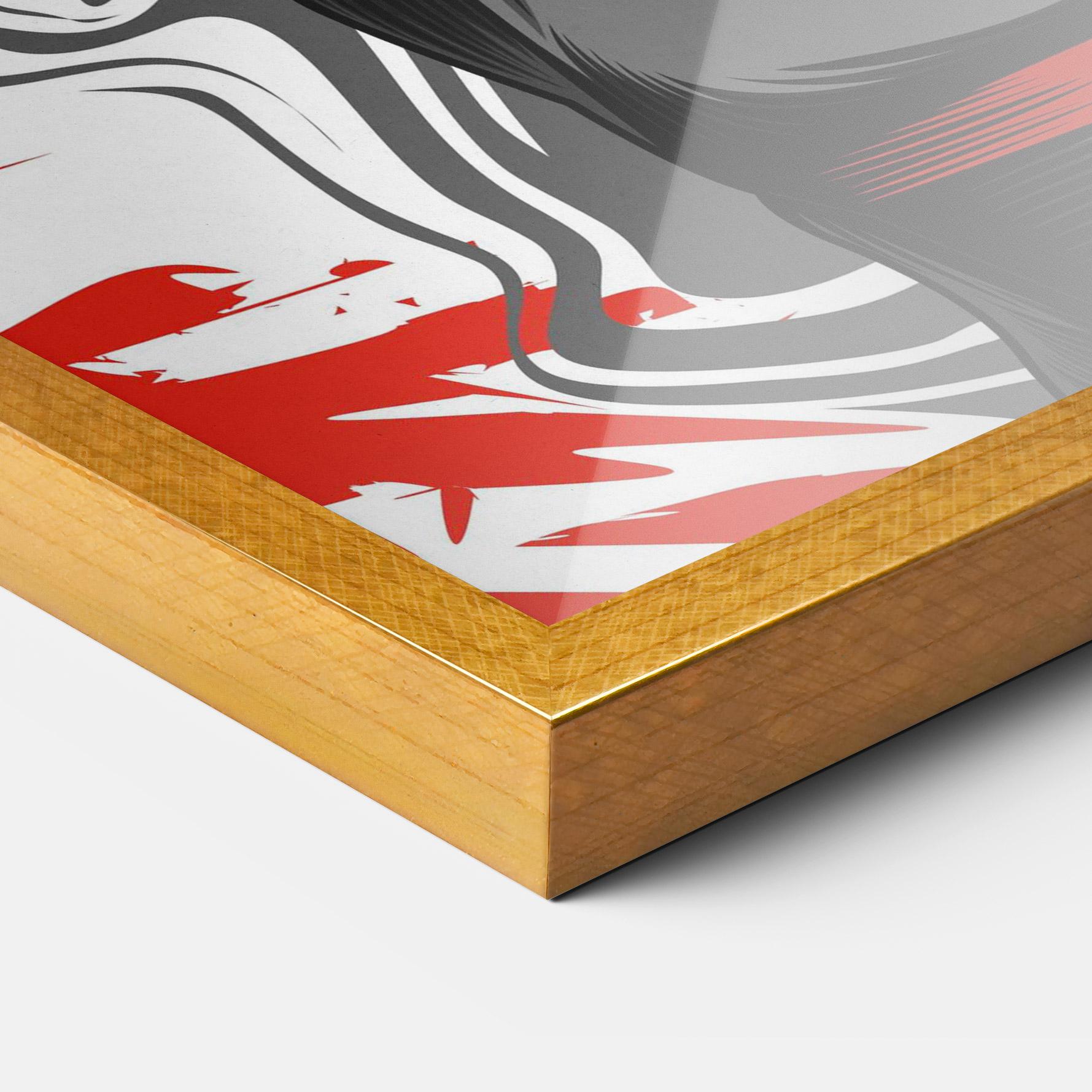 Plakat w Ramie Red Robot Bunny mockup 3