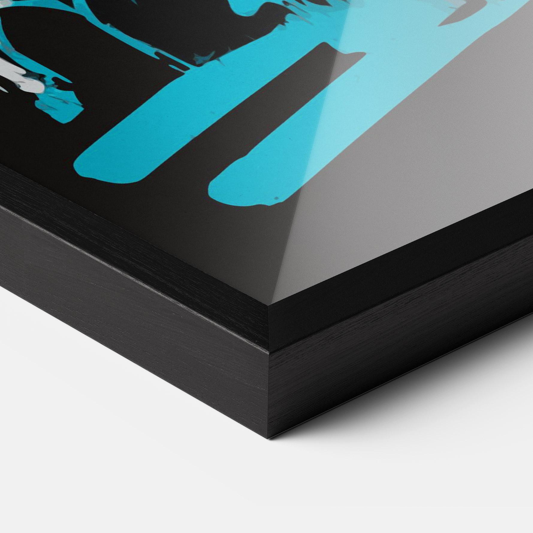 Plakat w Ramie Grey Blue Bunny mockup 3