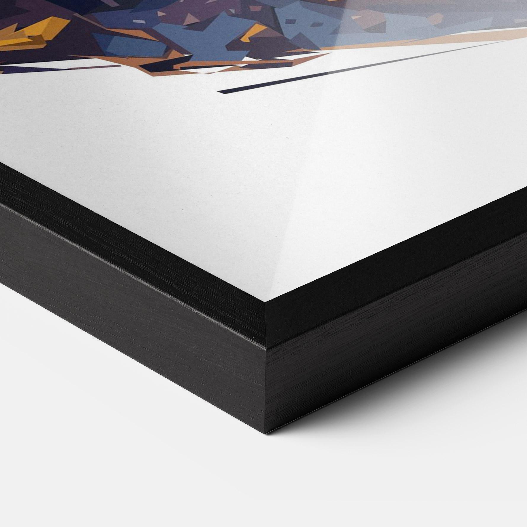 Plakat w Ramie Orange Rabbit Headset mockup 3