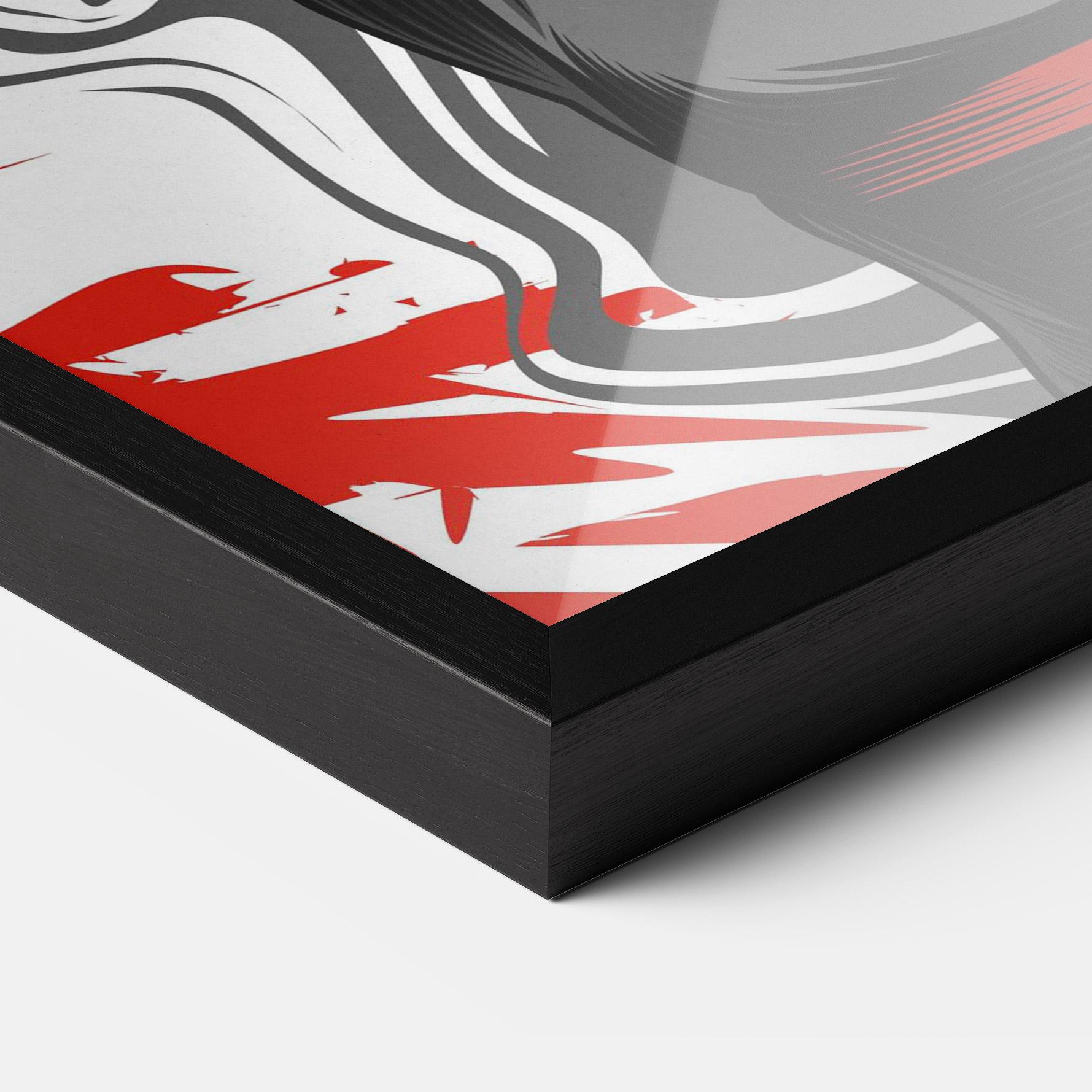 Plakat w Ramie Red Robot Bunny mockup 3