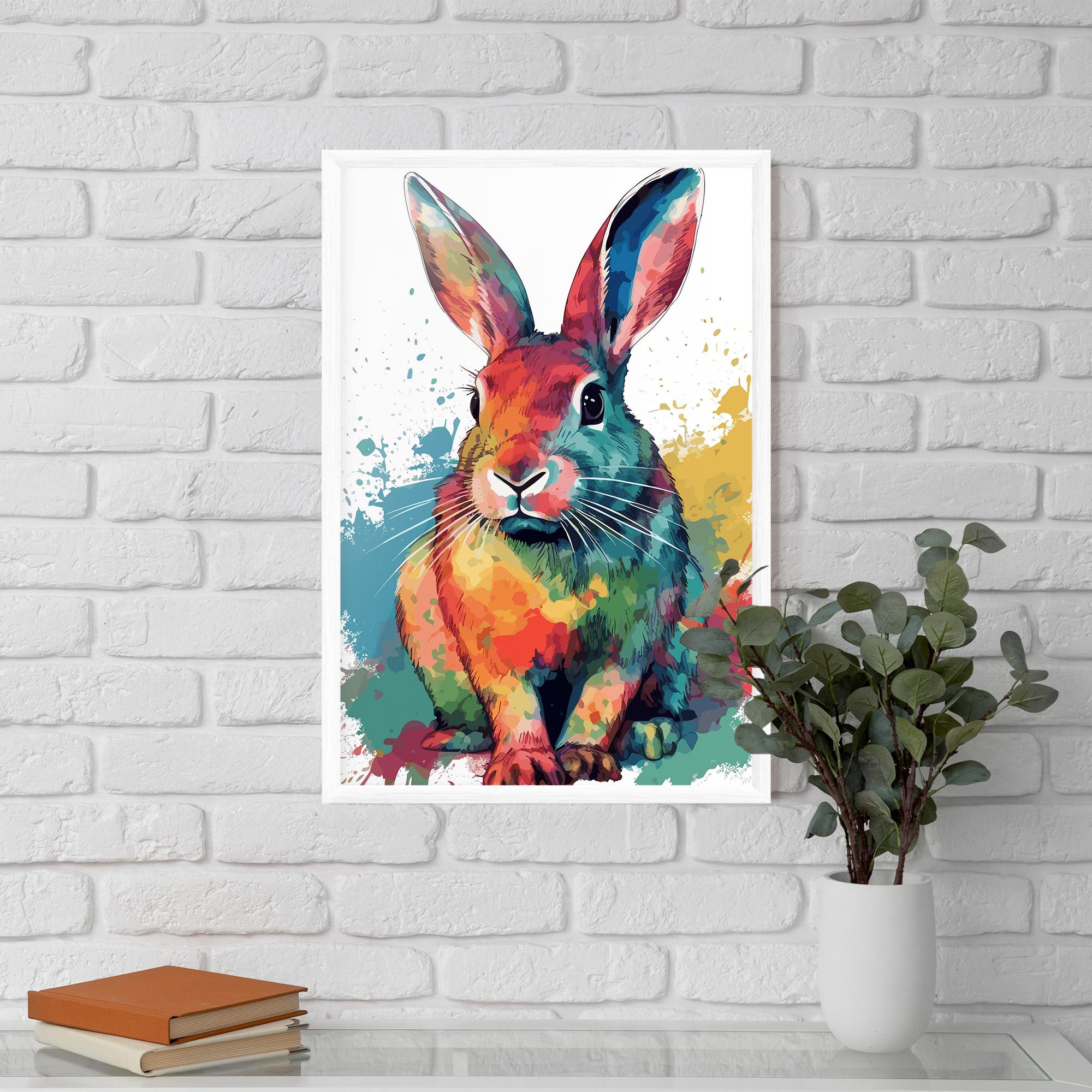 Plakat w Ramie Brush Rabbit mockup 5