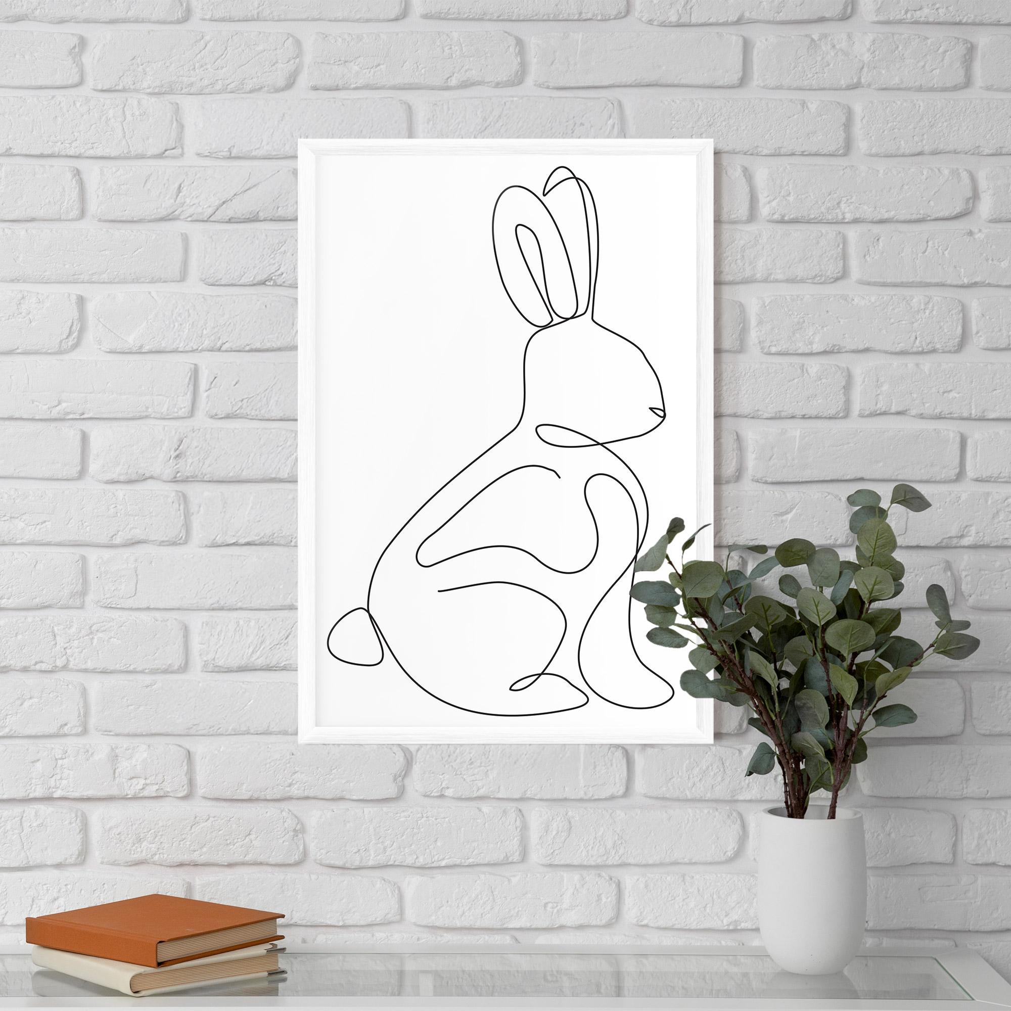 Plakat w Ramie Cute Rabbit mockup 5