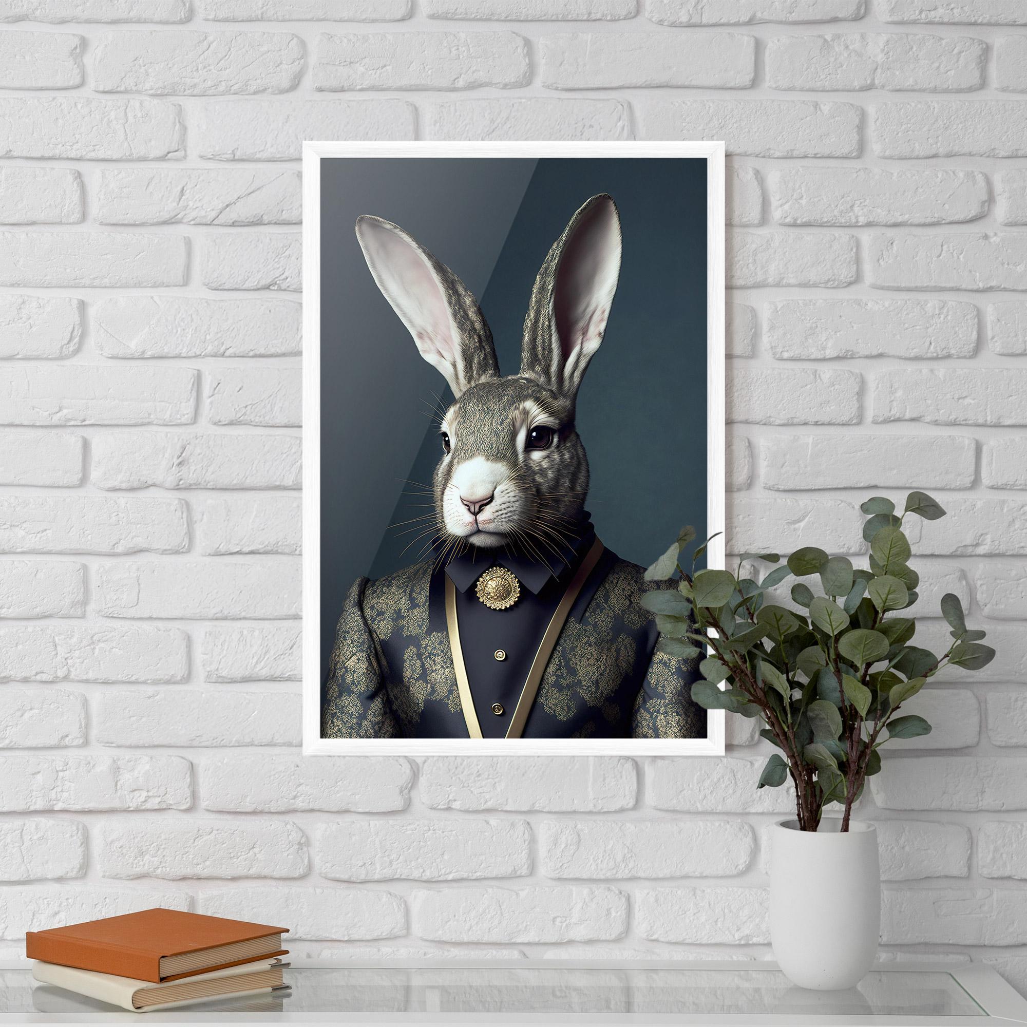 Plakat w Ramie Elegant Rabbit mockup 5
