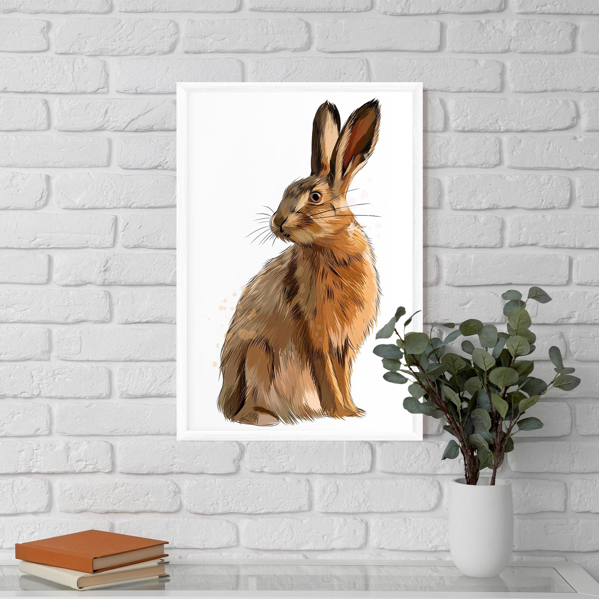 Plakat w Ramie Painted Bunny mockup 5
