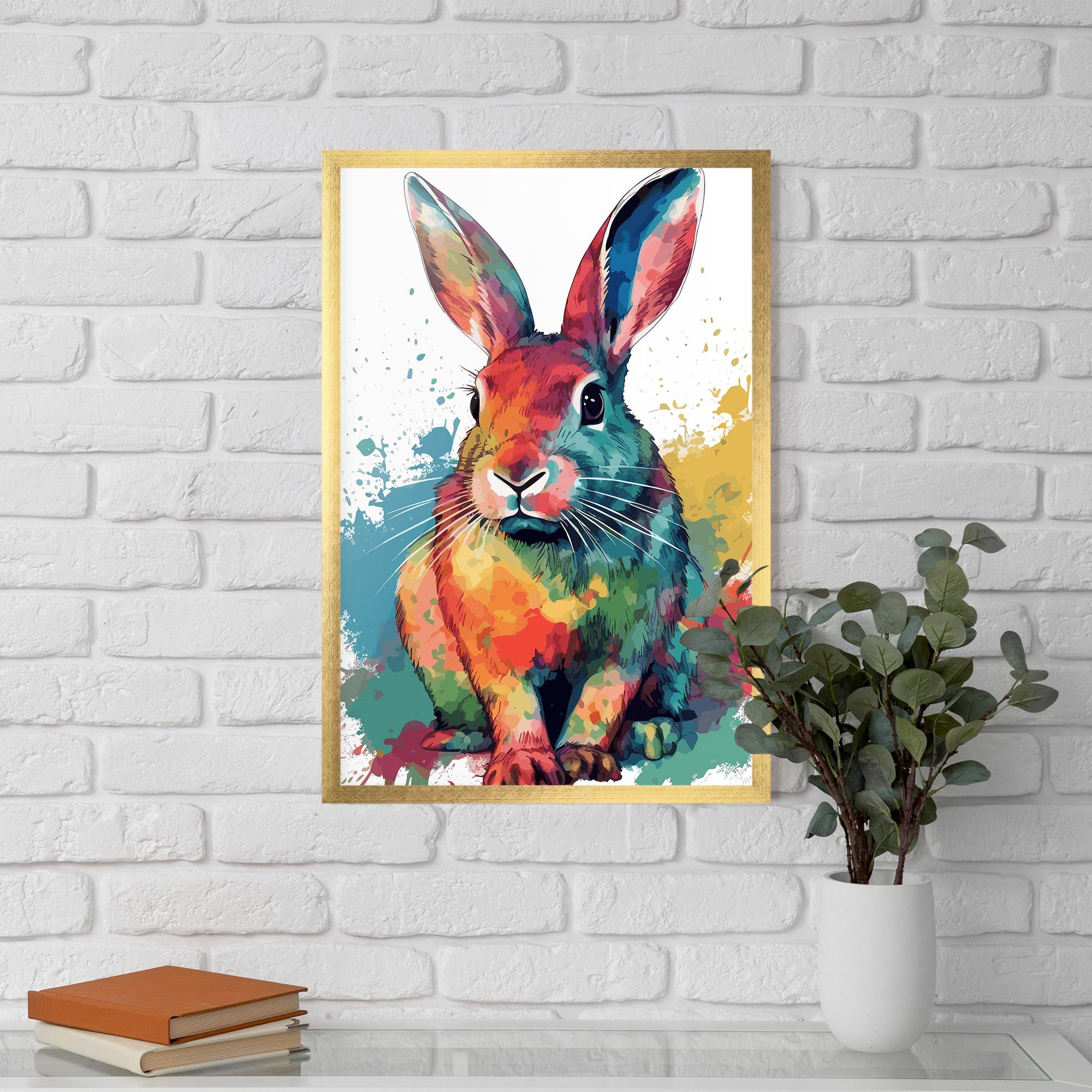 Plakat w Ramie Brush Rabbit mockup 5