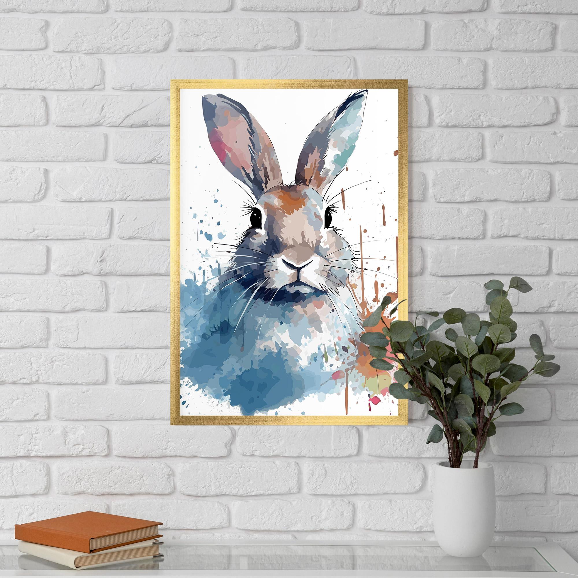 Plakat w Ramie Bunny Art Splash mockup 5