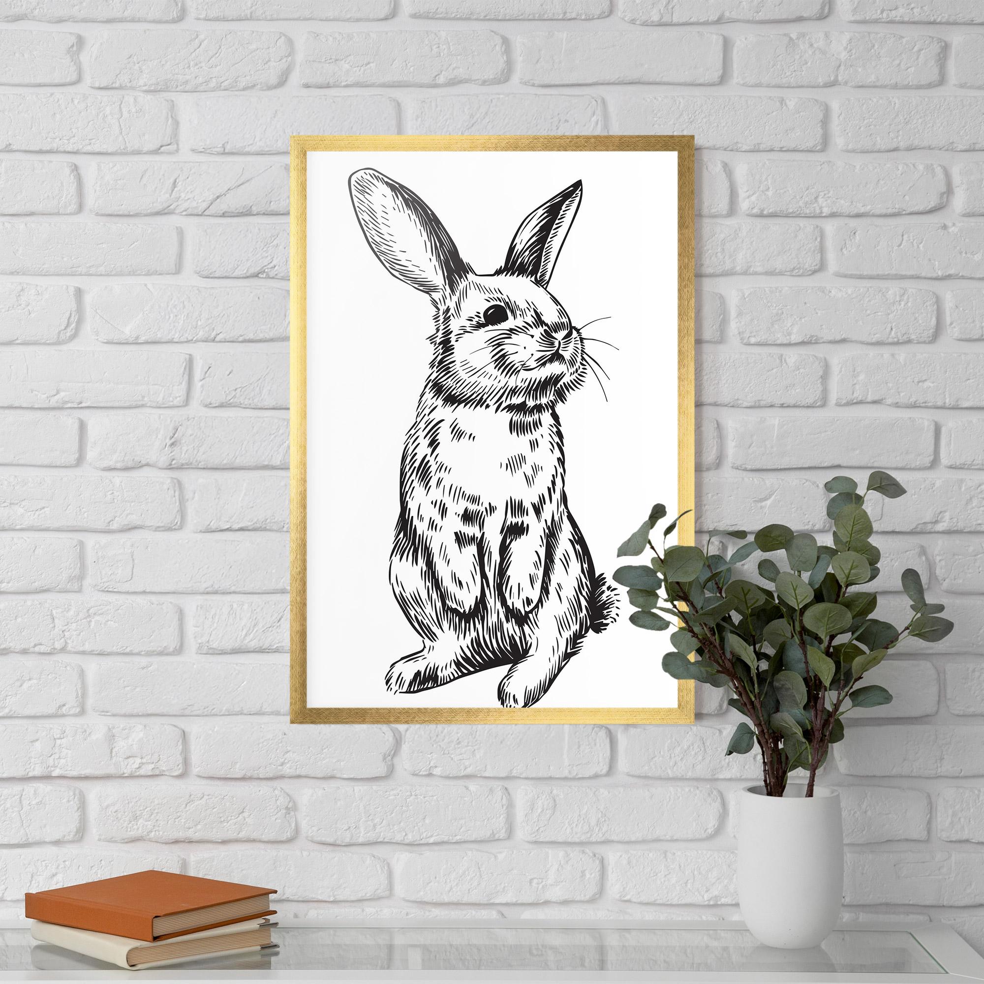 Plakat w Ramie Cute Bunny mockup 5