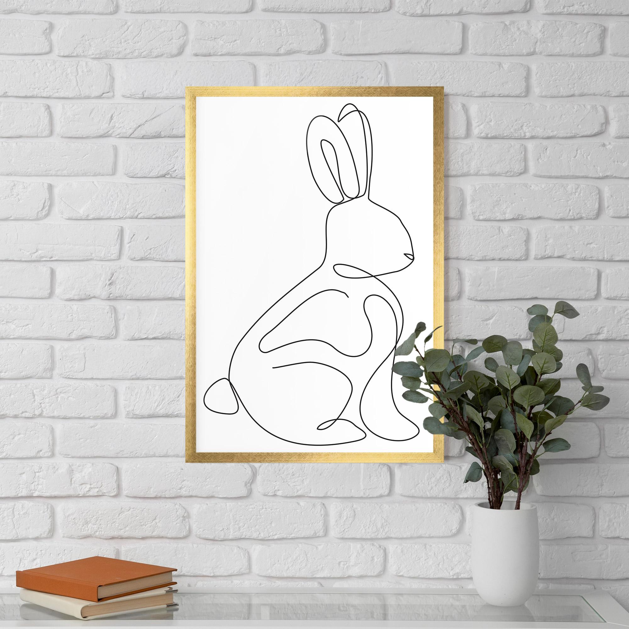 Plakat w Ramie Cute Rabbit mockup 5