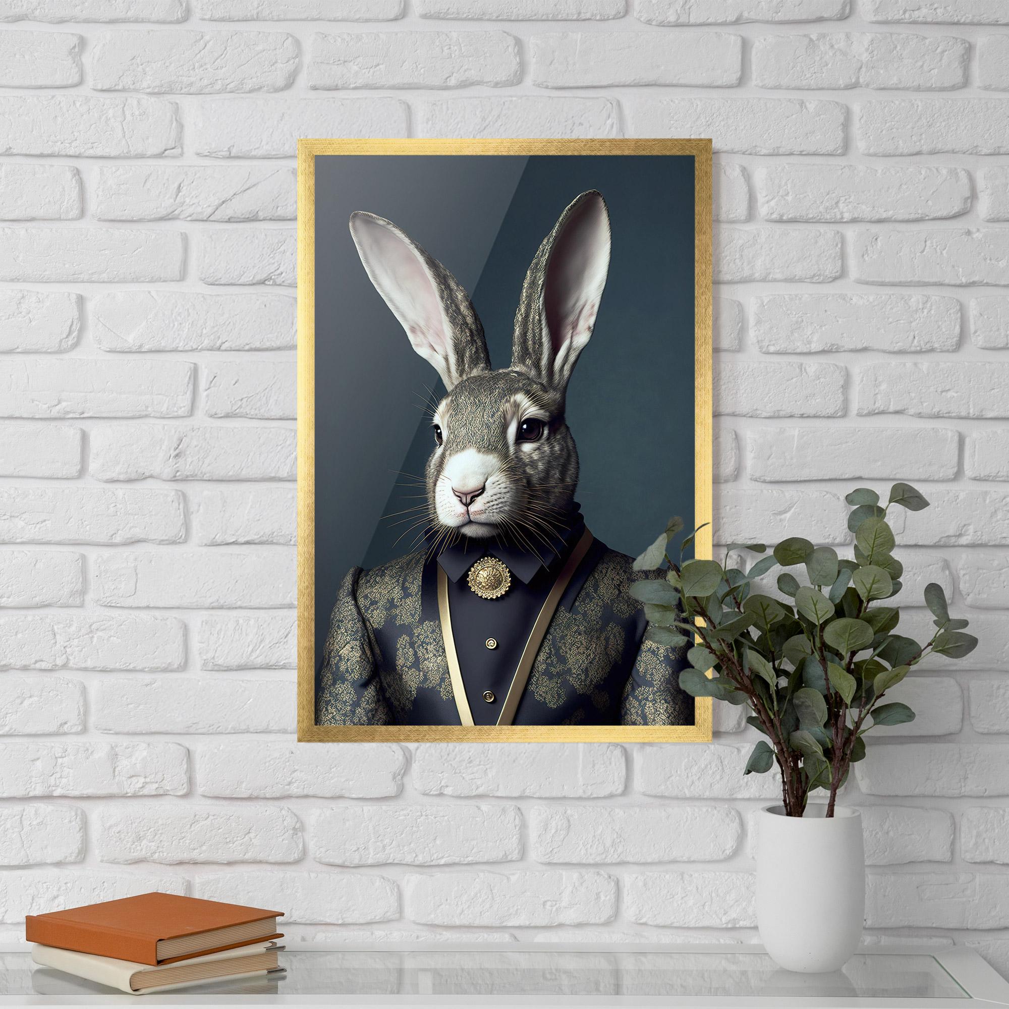 Plakat w Ramie Elegant Rabbit mockup 5