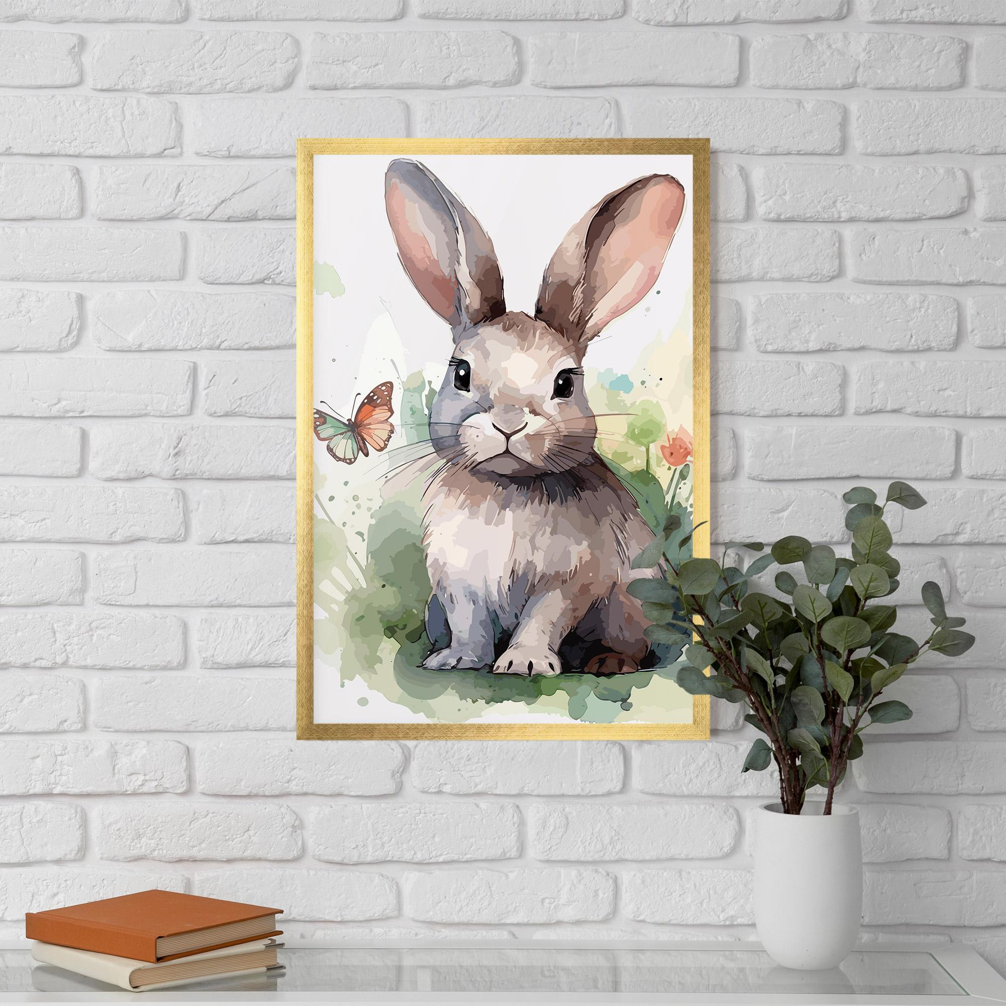Plakat w Ramie Pretty Bunny Art mockup 5