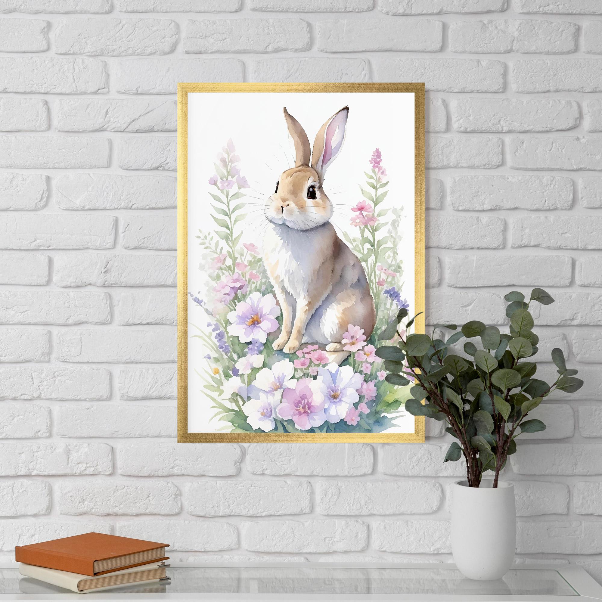 Plakat w Ramie Pretty Cute Bunny mockup 5