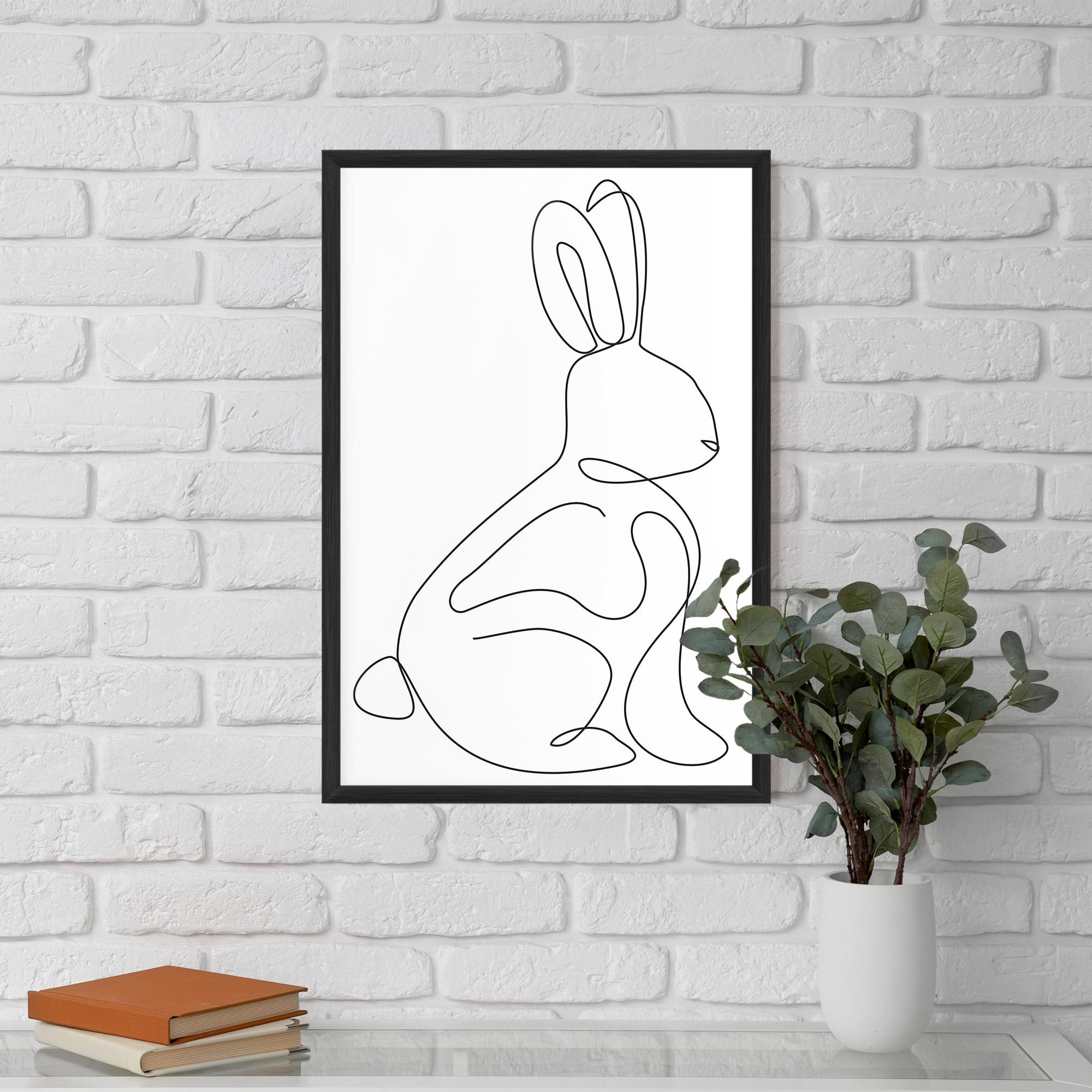 Plakat w Ramie Cute Rabbit mockup 5