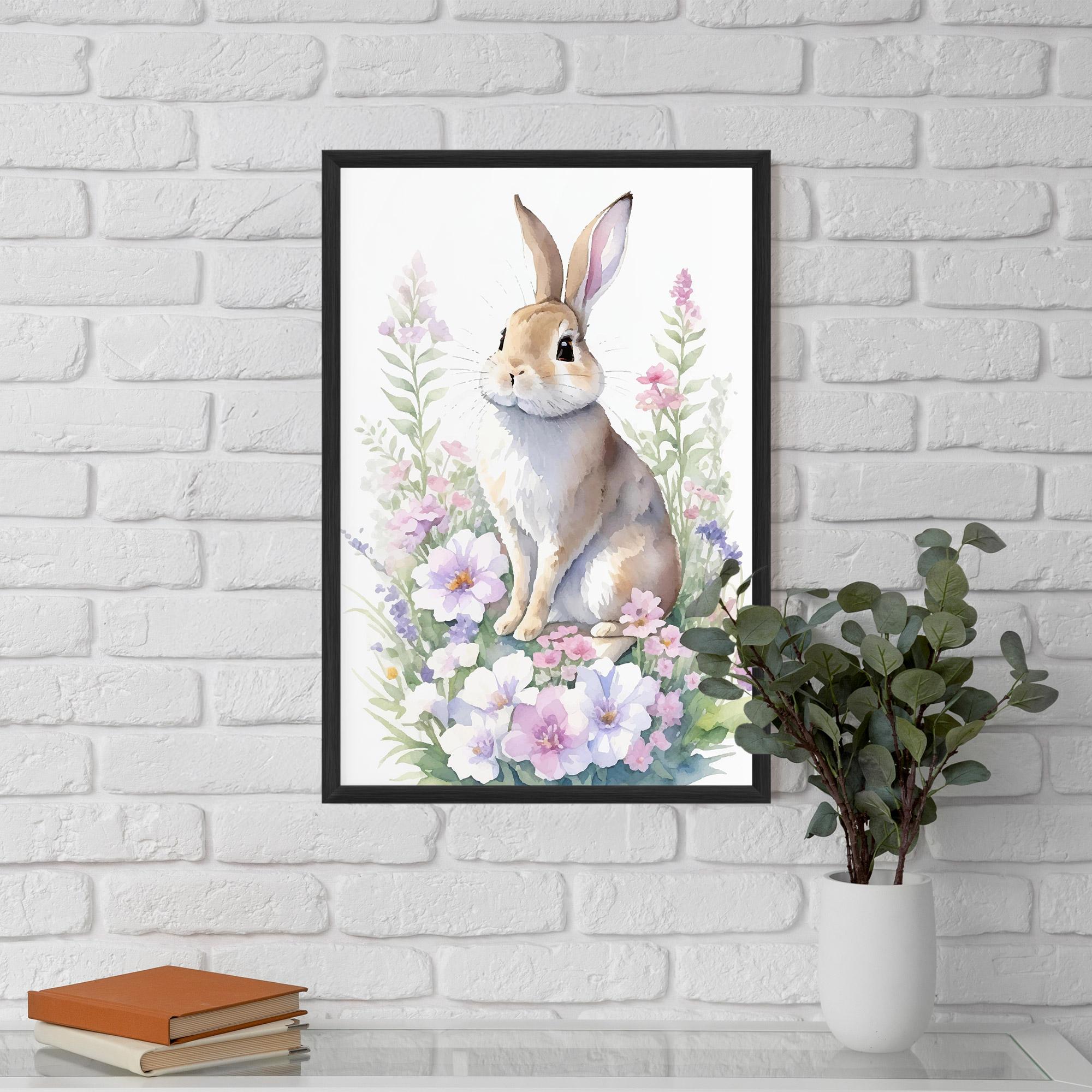 Plakat w Ramie Pretty Cute Bunny mockup 5
