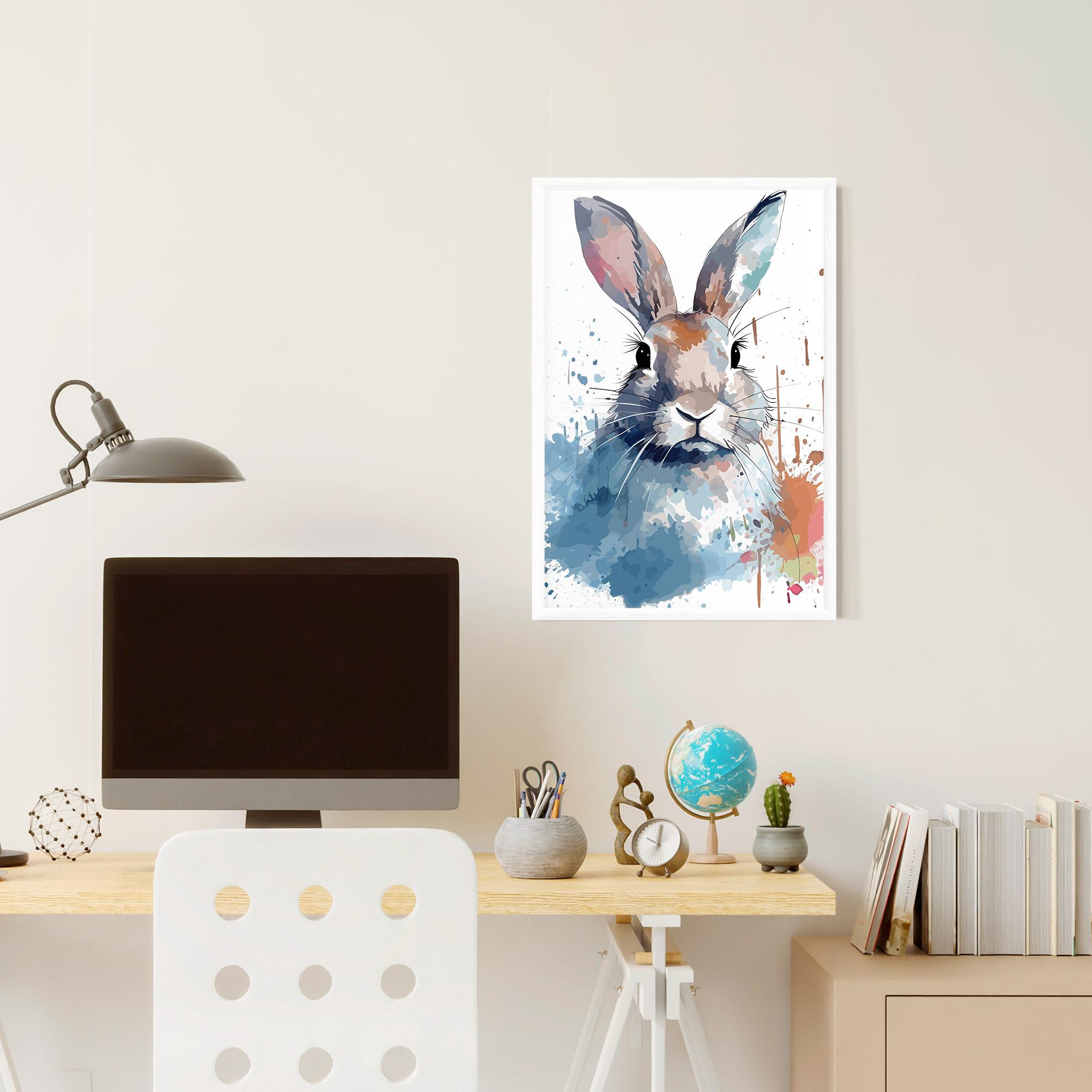 Plakat w Ramie Bunny Art Splash mockup 6
