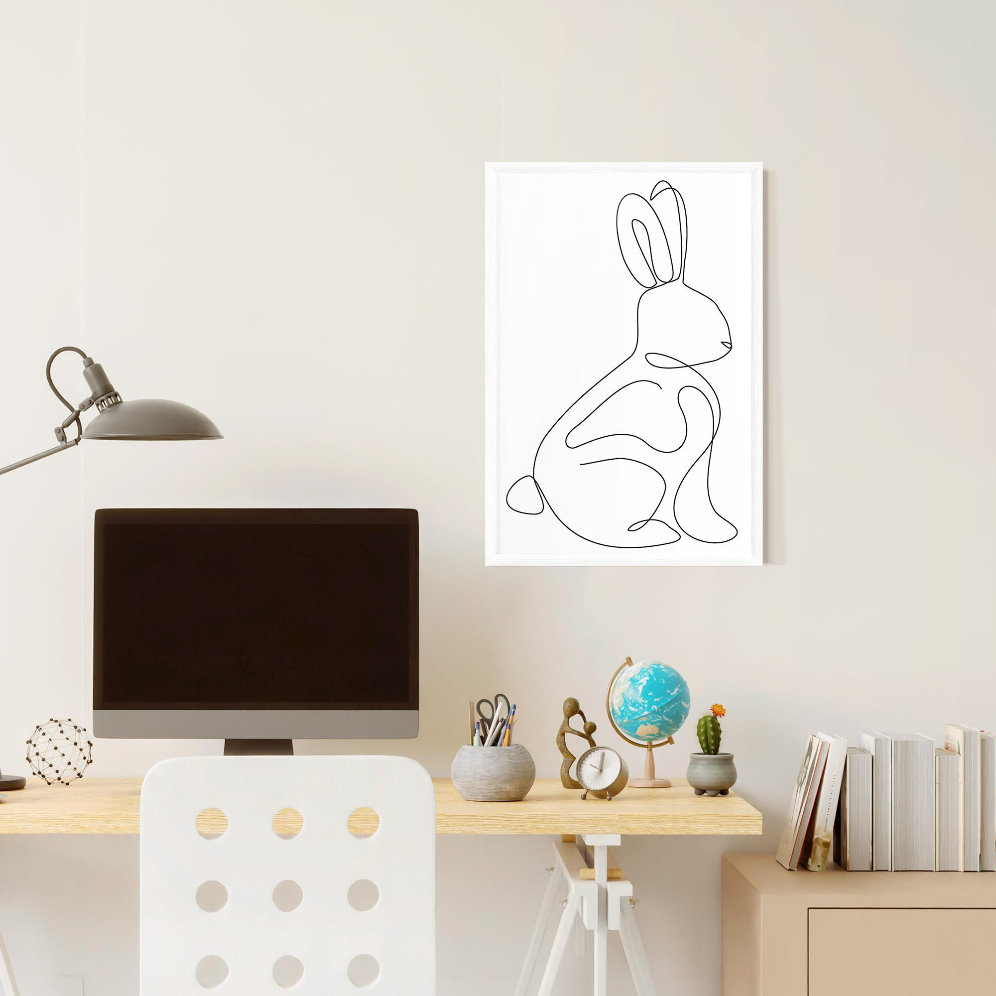 Plakat w Ramie Cute Rabbit mockup 6