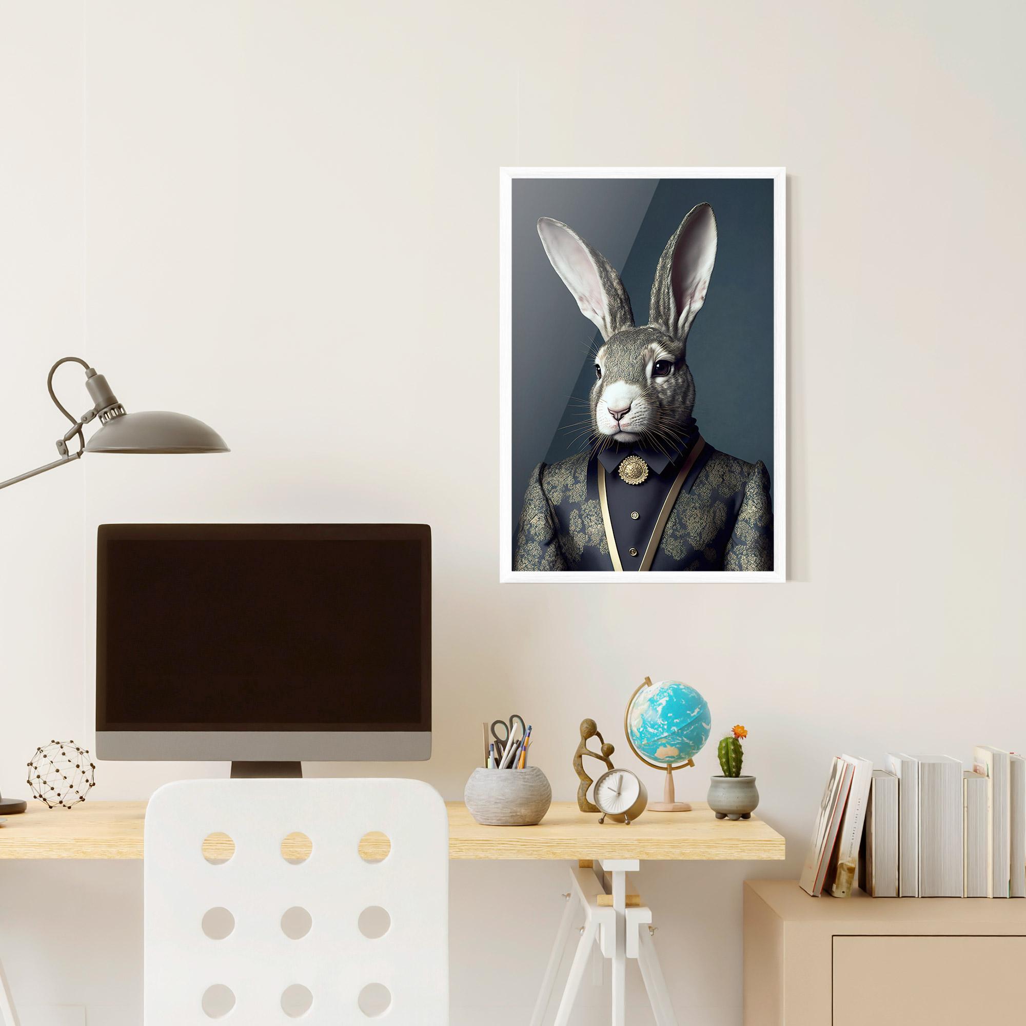 Plakat w Ramie Elegant Rabbit mockup 6