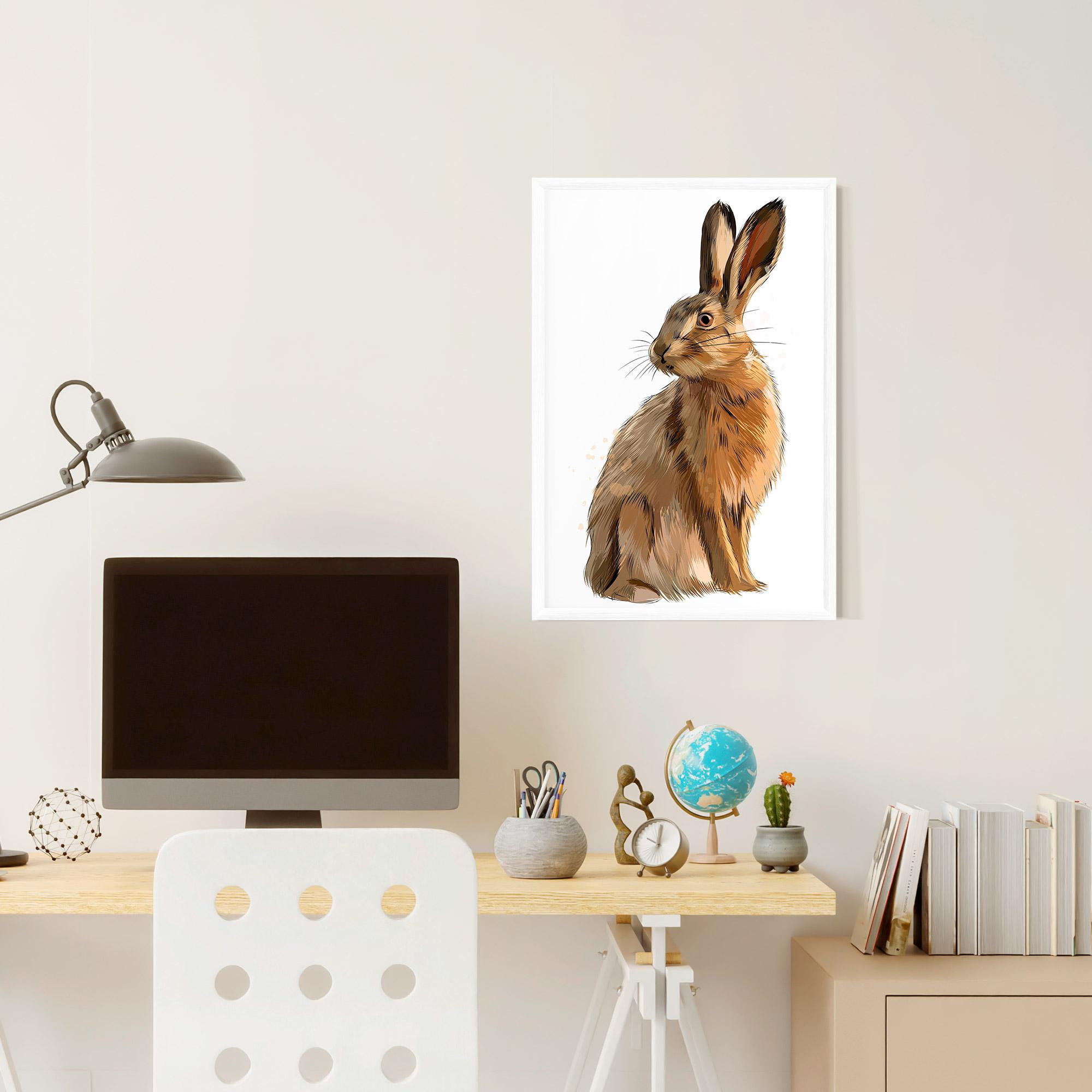 Plakat w Ramie Painted Bunny mockup 6