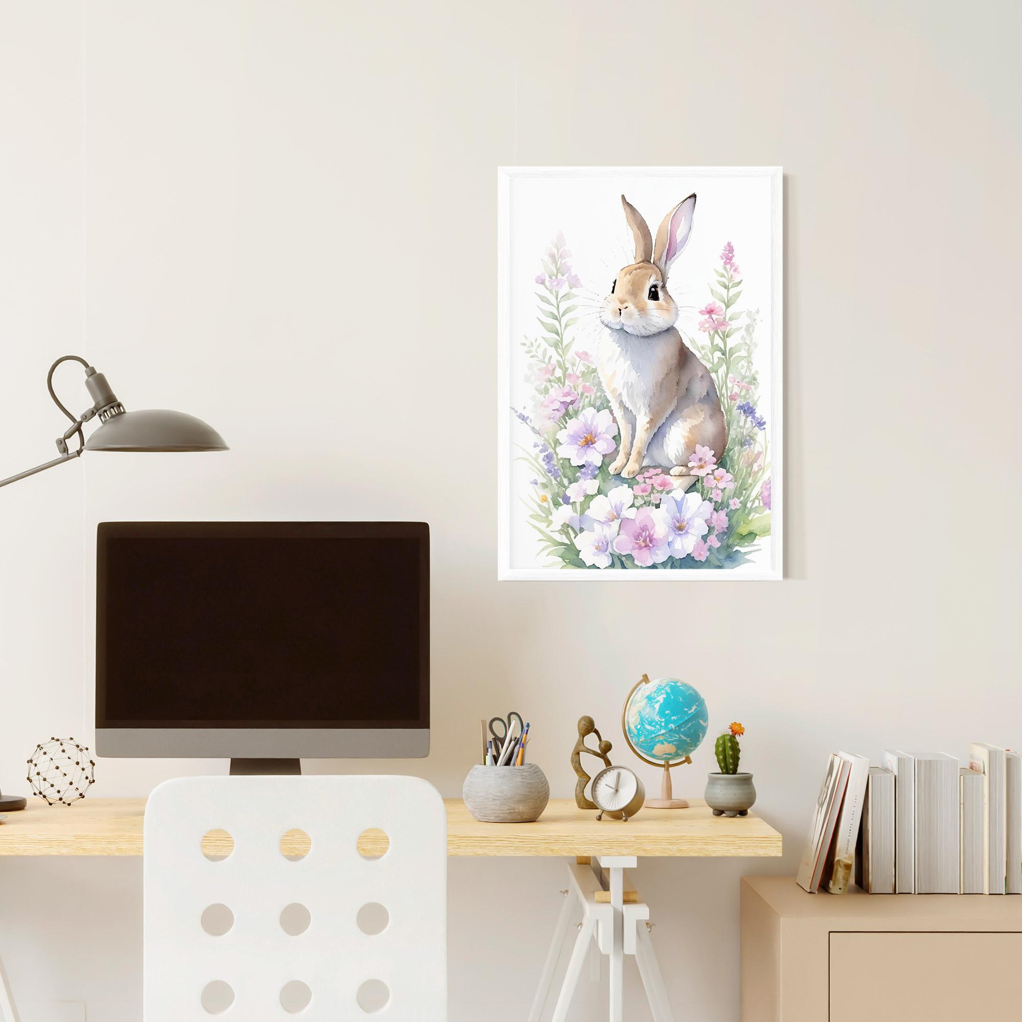 Plakat w Ramie Pretty Cute Bunny mockup 6