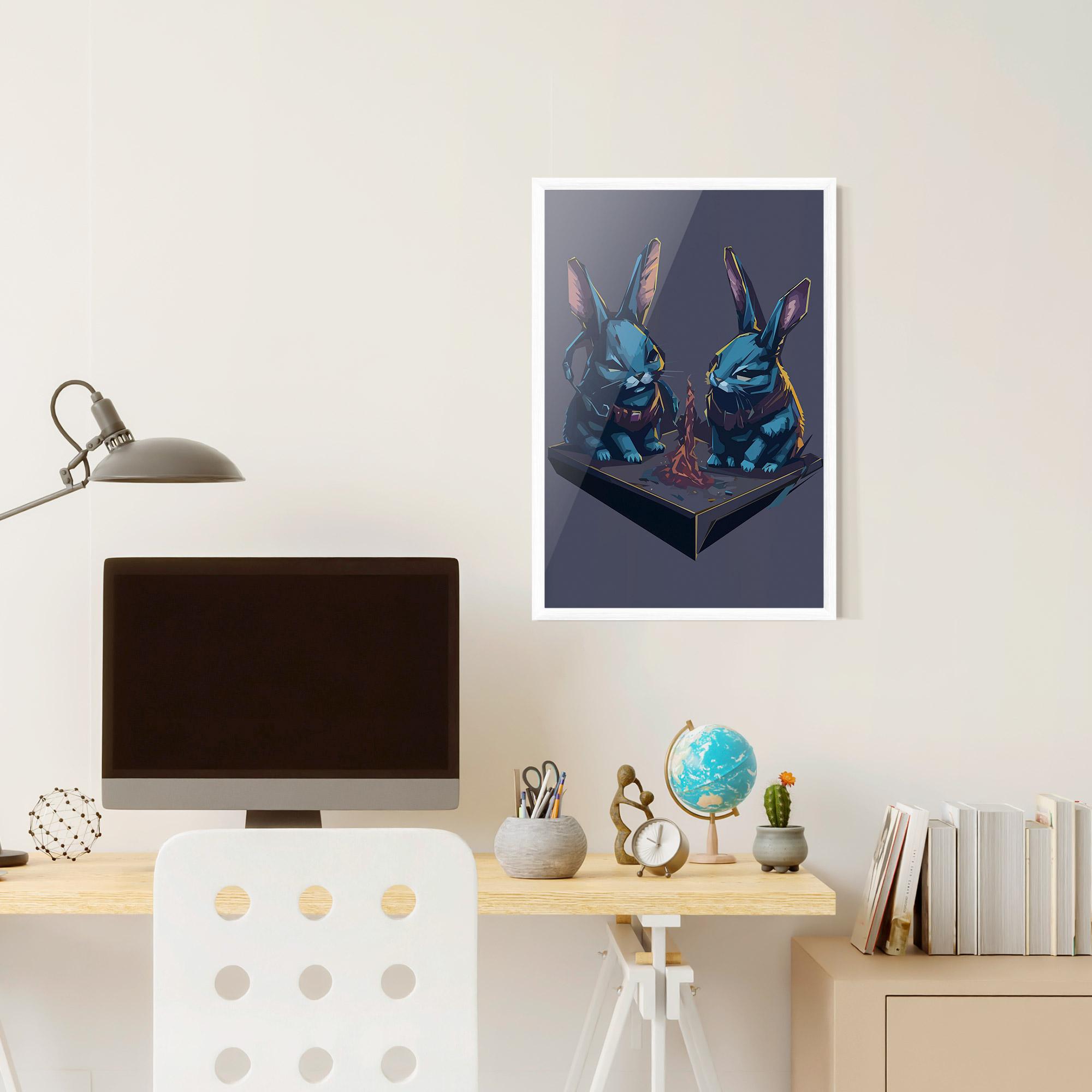 Plakat w Ramie Rabbit Headset mockup 6