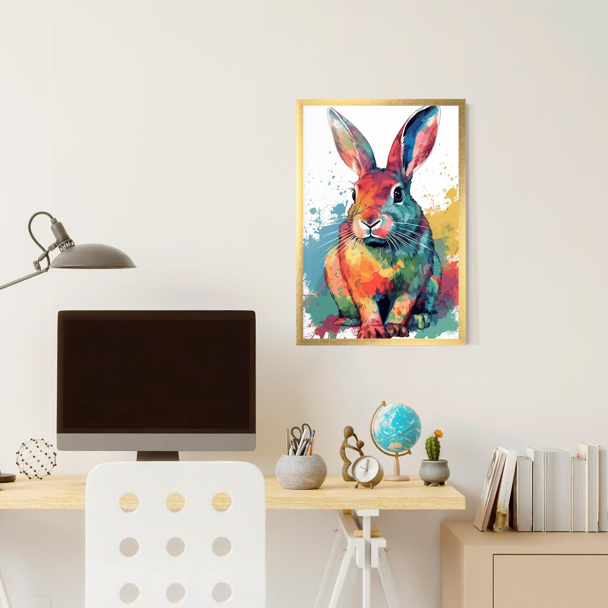 Plakat w Ramie Brush Rabbit mockup 6