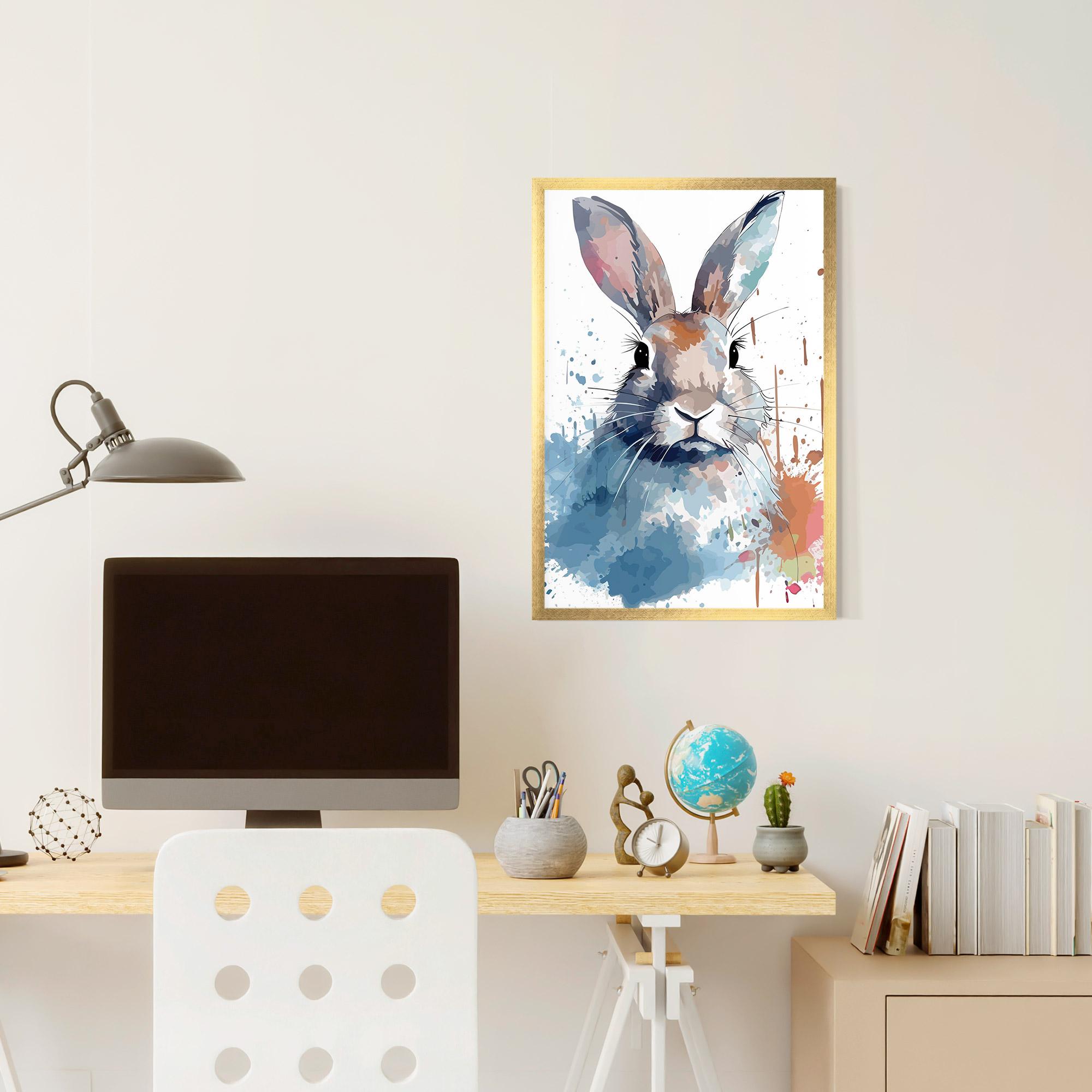 Plakat w Ramie Bunny Art Splash mockup 6