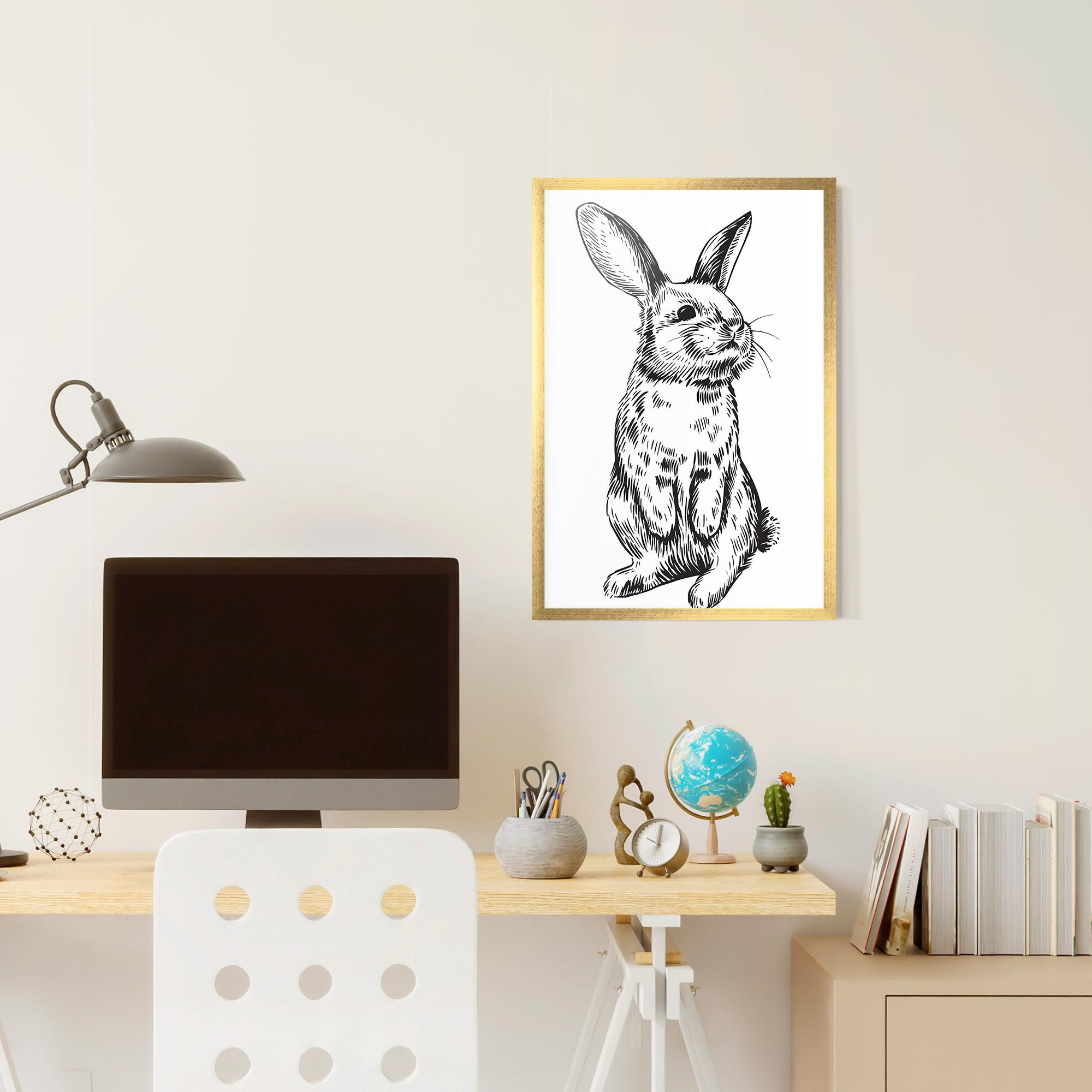 Plakat w Ramie Cute Bunny mockup 6